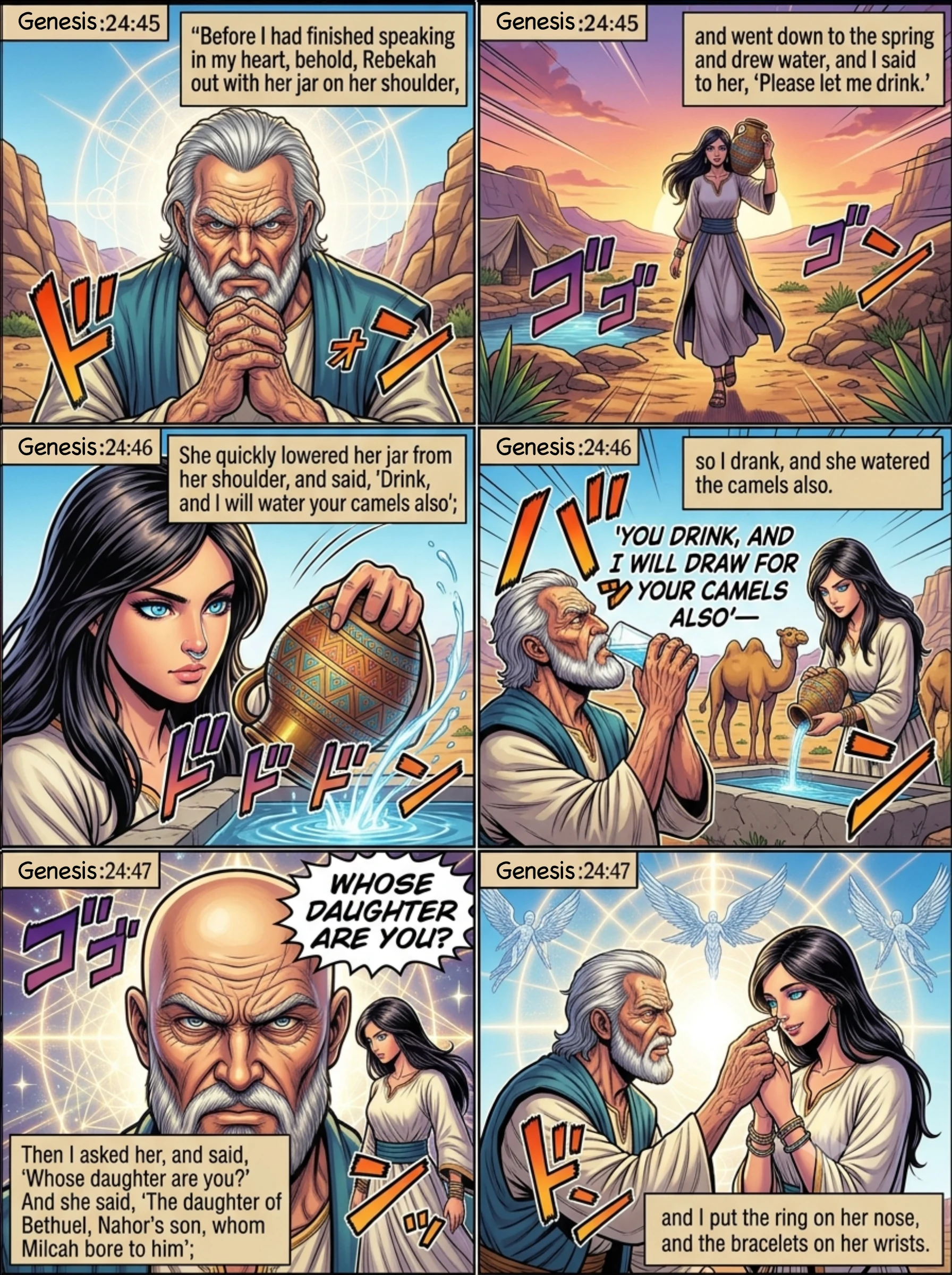 Genesis 24 illustration: Rebekah's Answer Retold