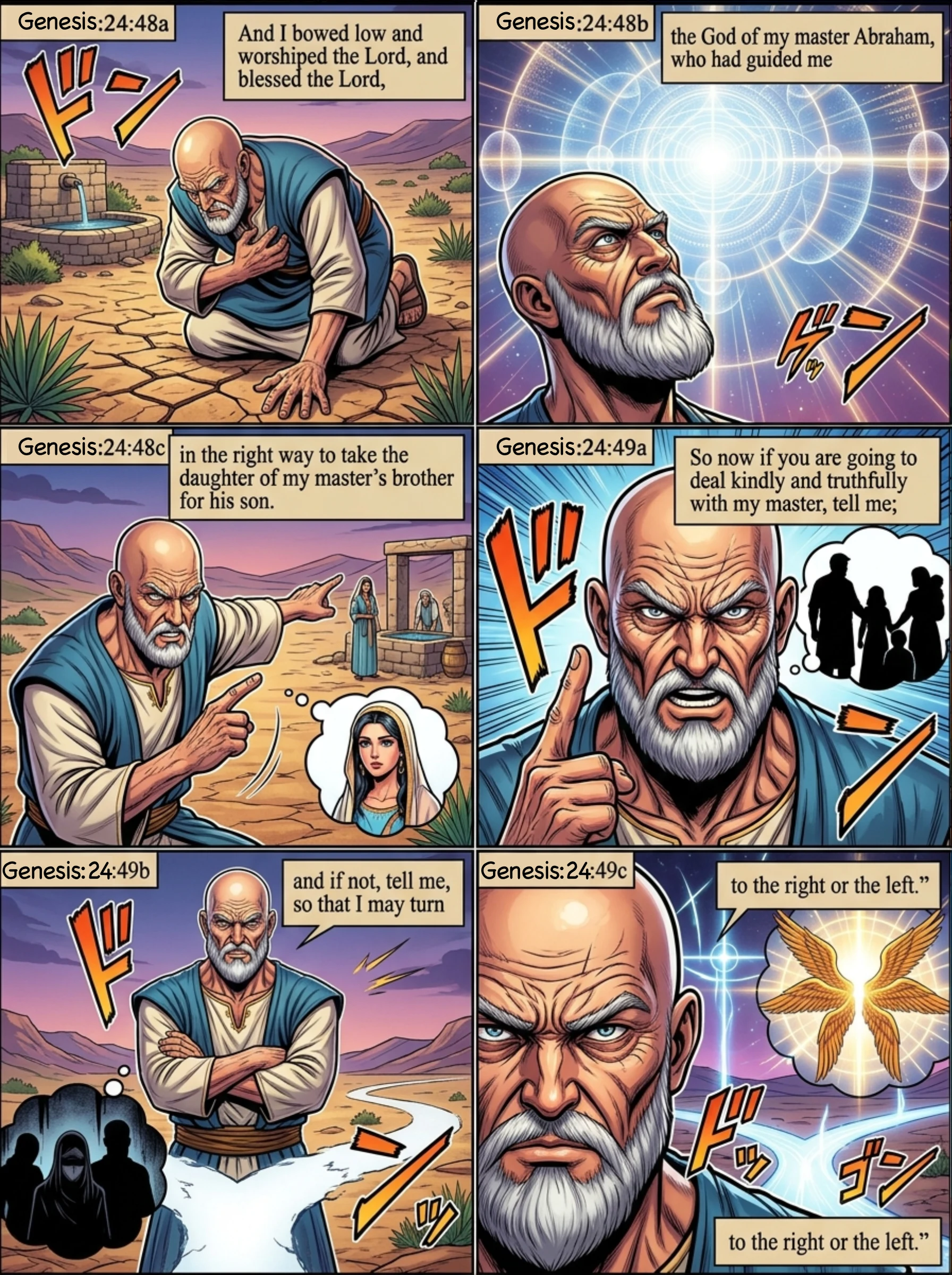 Genesis 24 illustration: To the Right or the Left