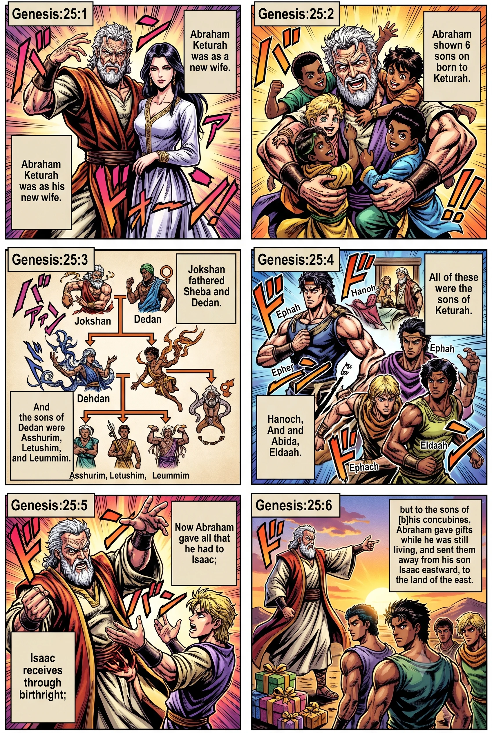 Genesis 25 illustration: Abraham's Sons by Keturah
