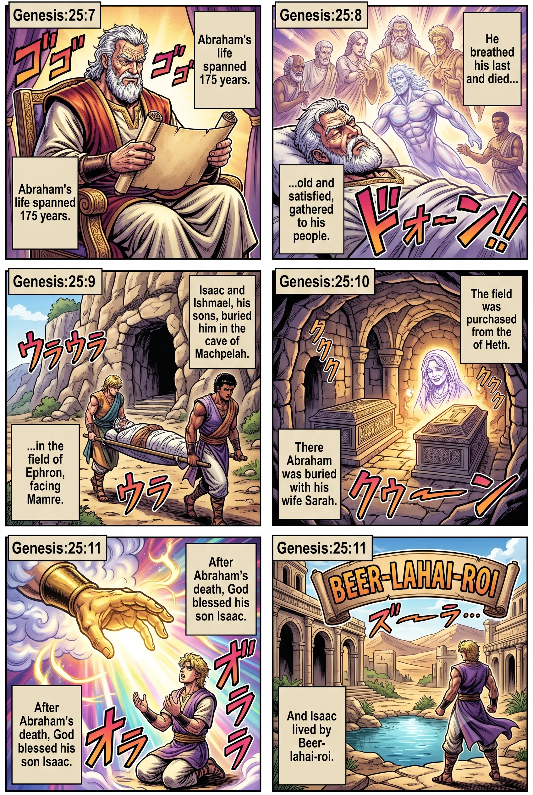 Genesis 25 illustration: The Death of Abraham