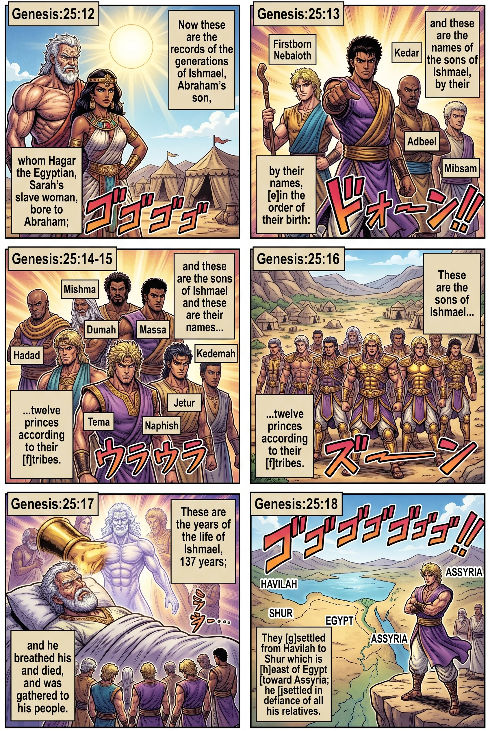 Genesis 25 illustration: Descendants of Ishmael