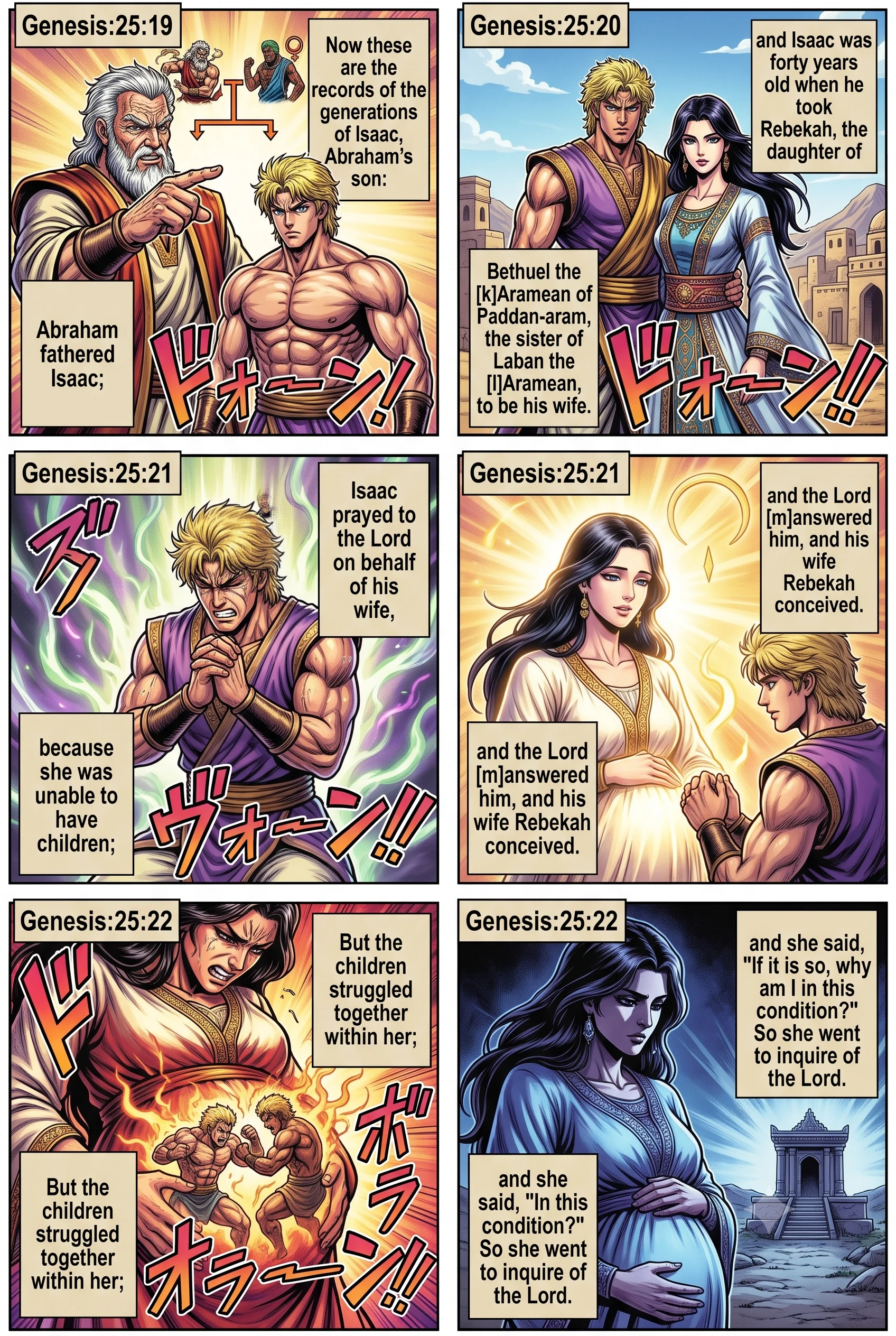 Genesis 25 illustration: Isaac's Prayer for Rebekah