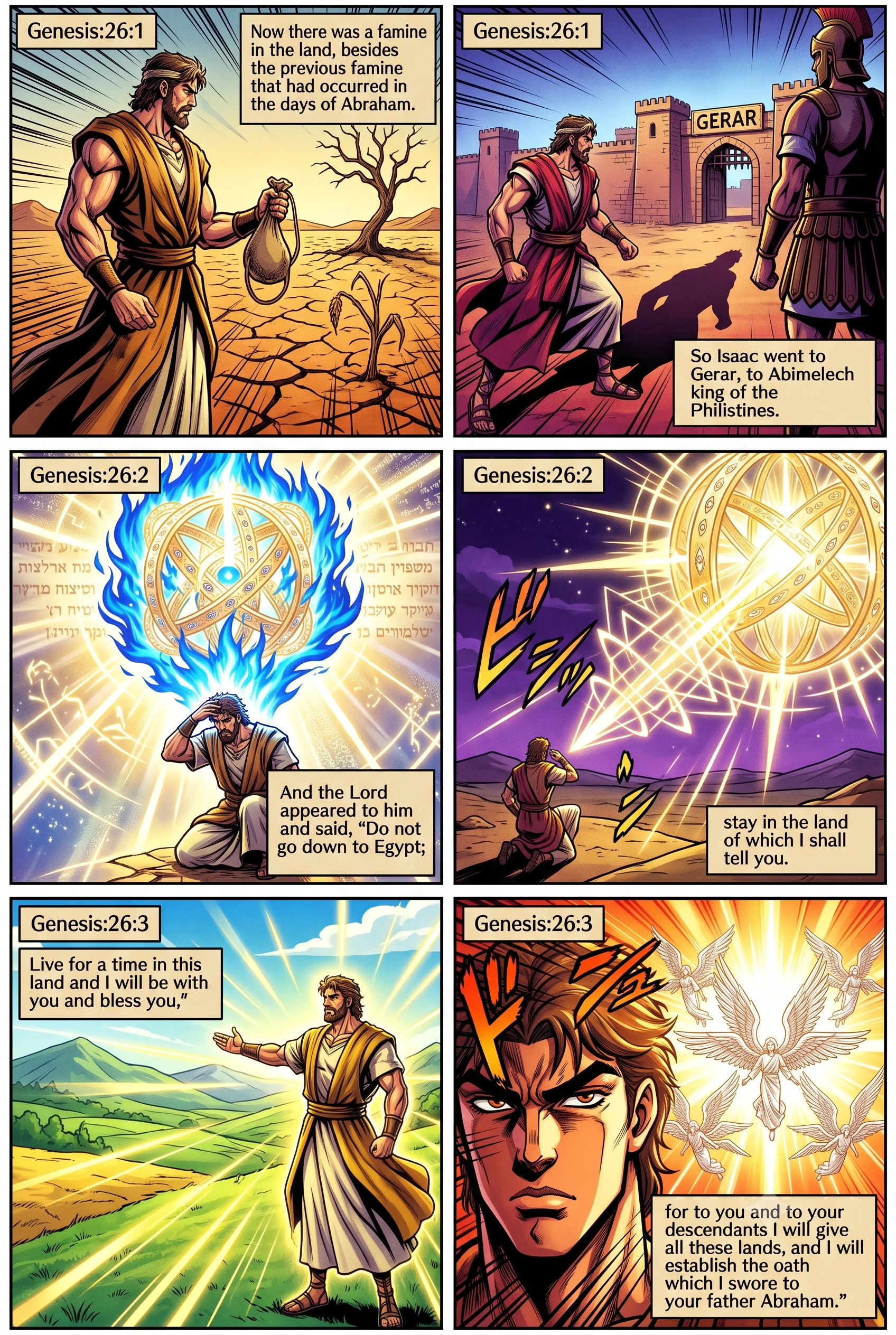 Genesis 26 illustration: Isaac's Journey to Gerar