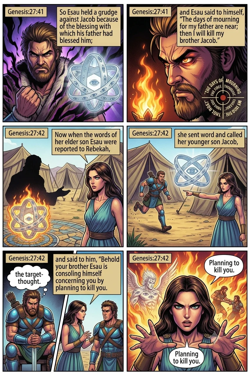 Genesis 27 illustration: Esau's Grudge