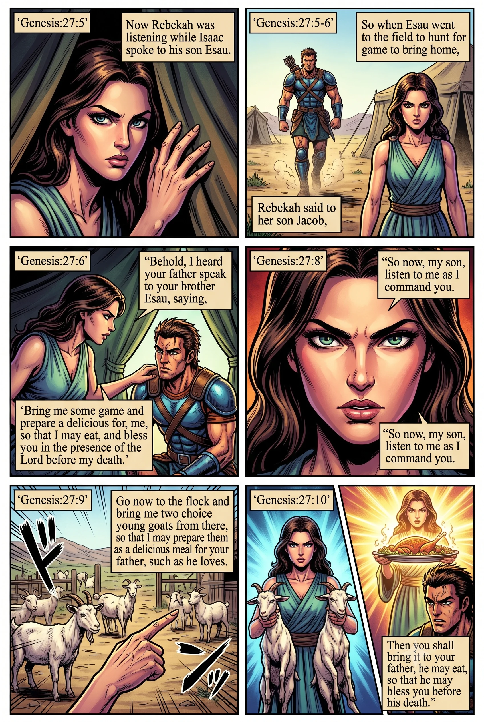 Genesis 27 illustration: Rebekah's Plan