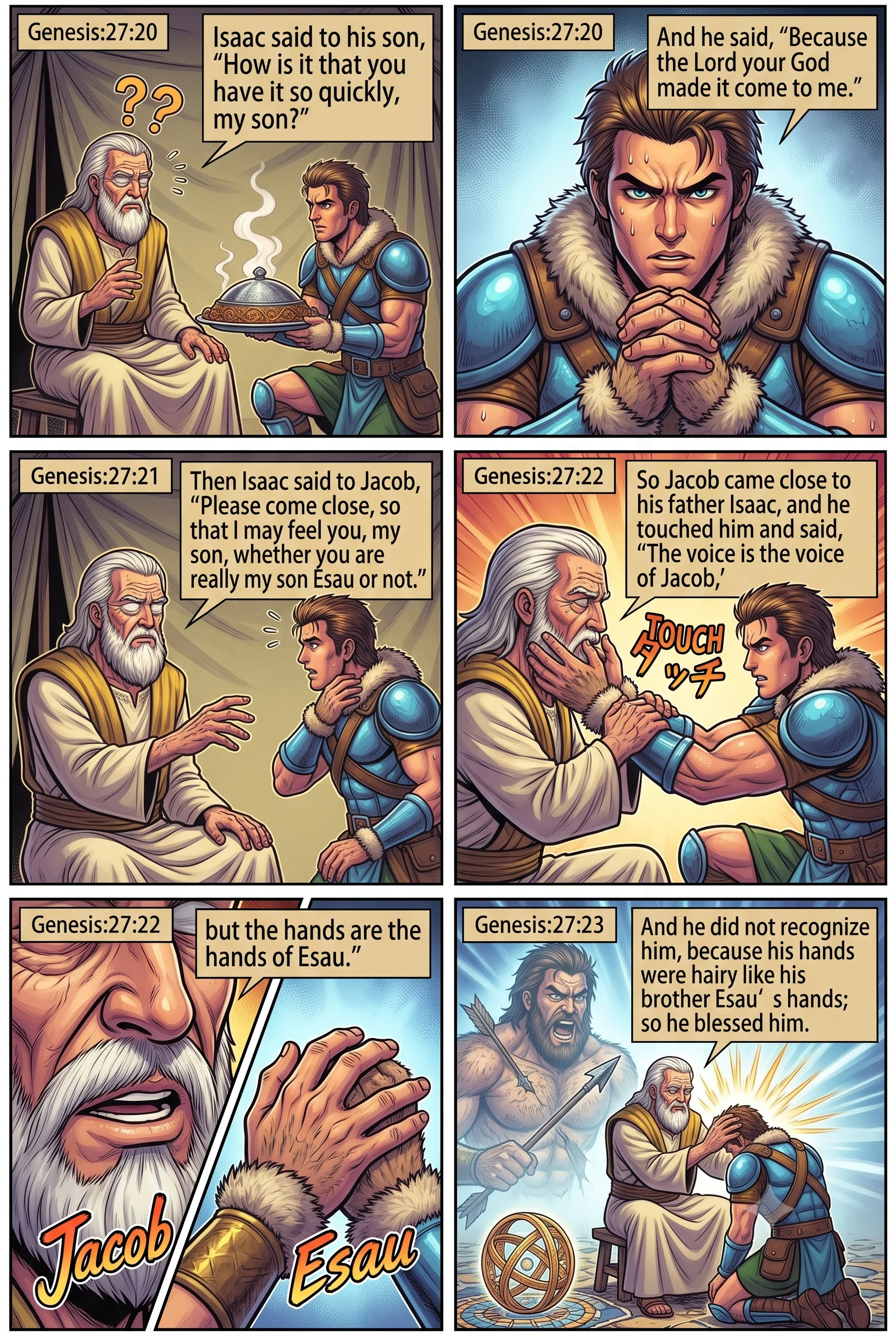 Genesis 27 illustration: The Deception Tested