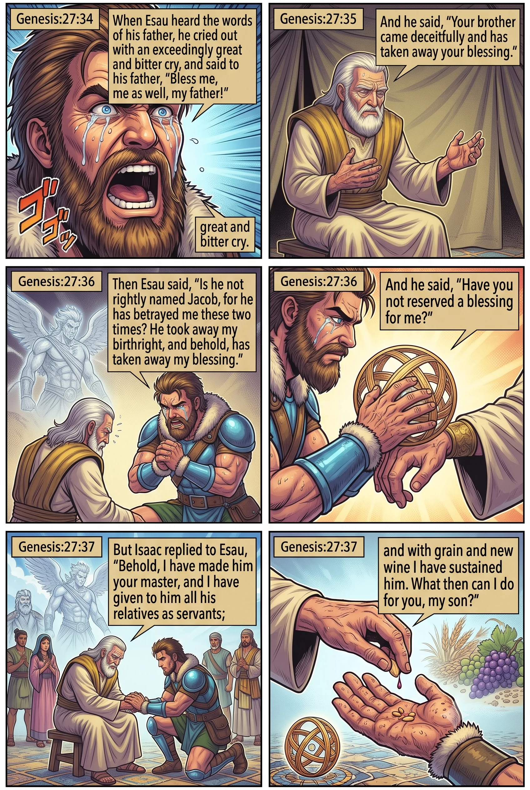 Genesis 27 illustration: Esau's Bitter Cry