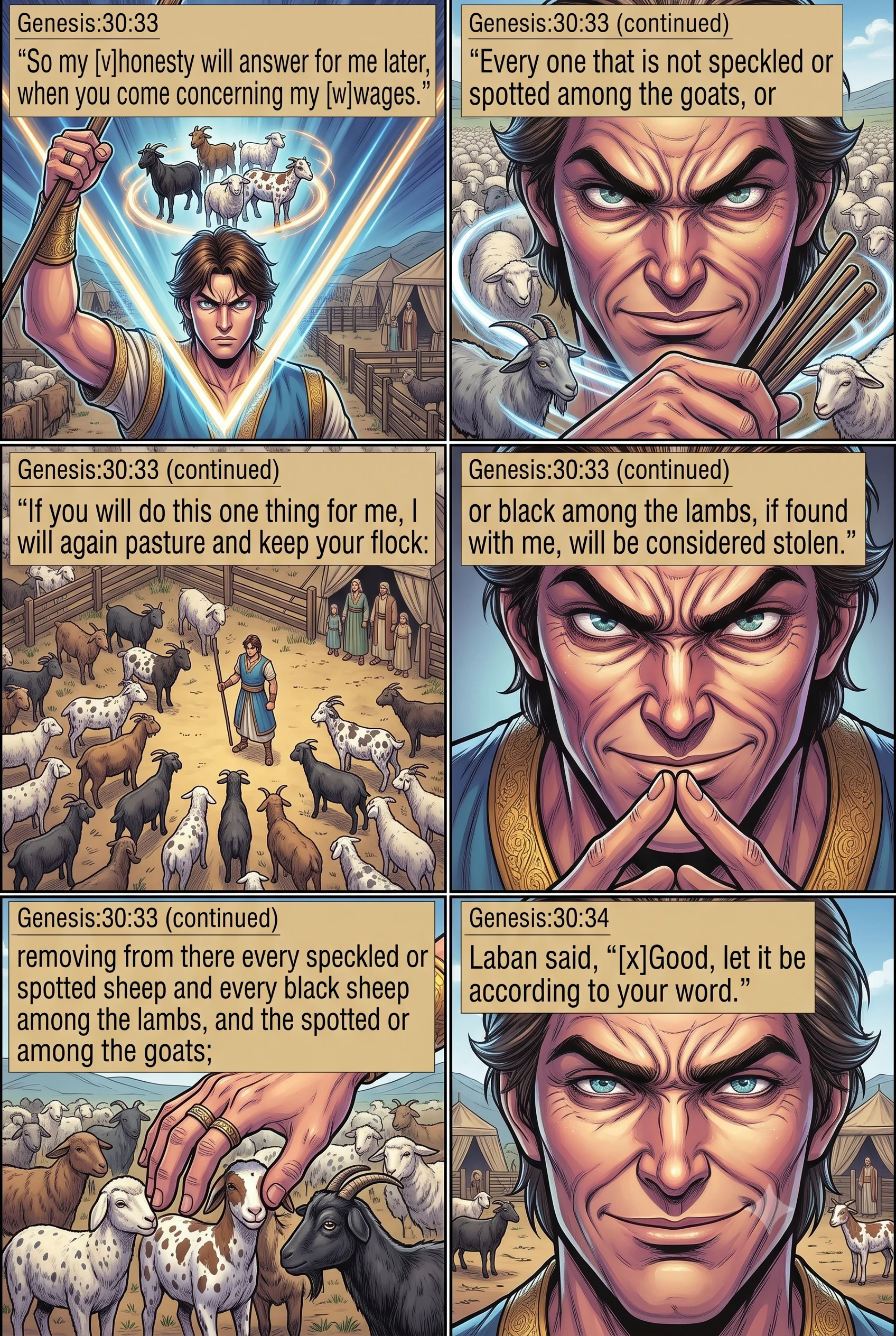 Genesis 30 illustration: Jacob's Honesty