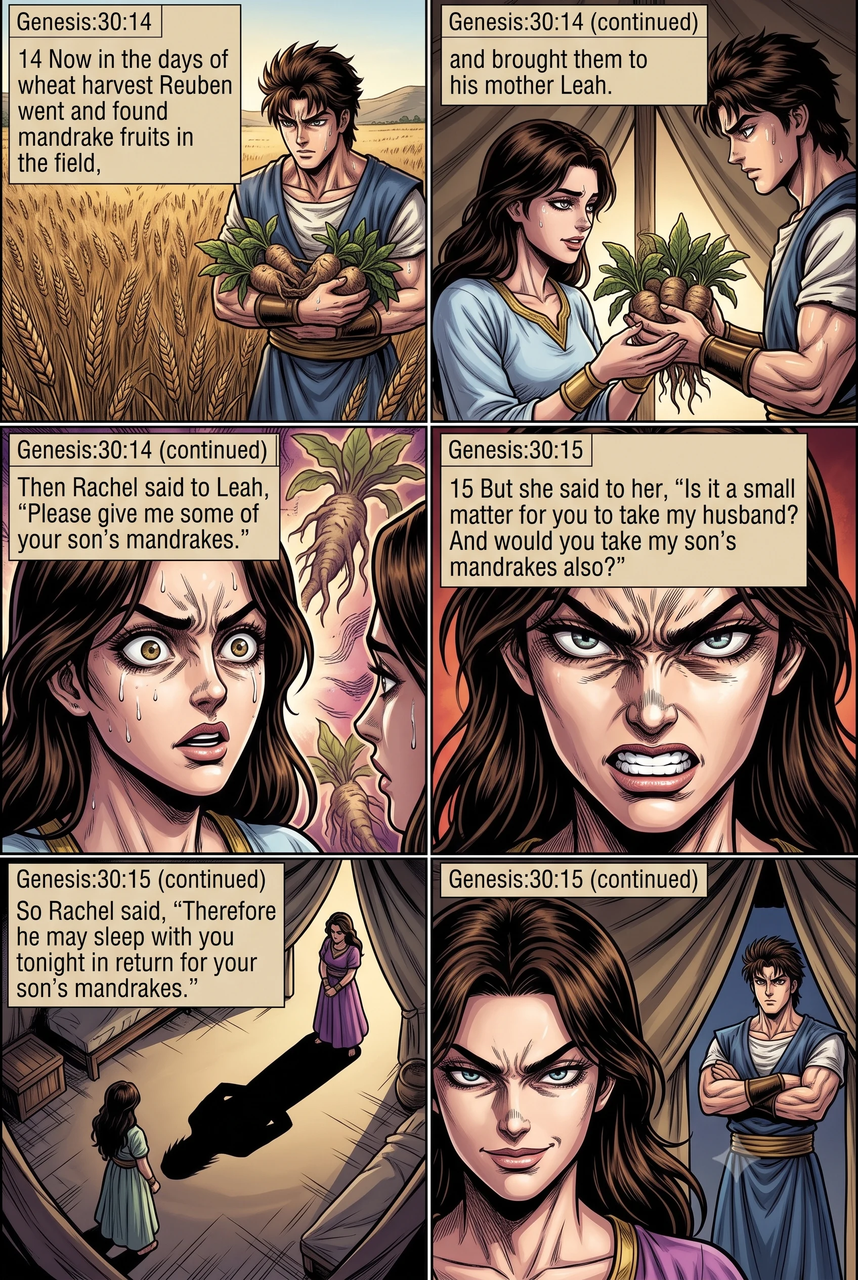 Genesis 30 illustration: The Mandrakes