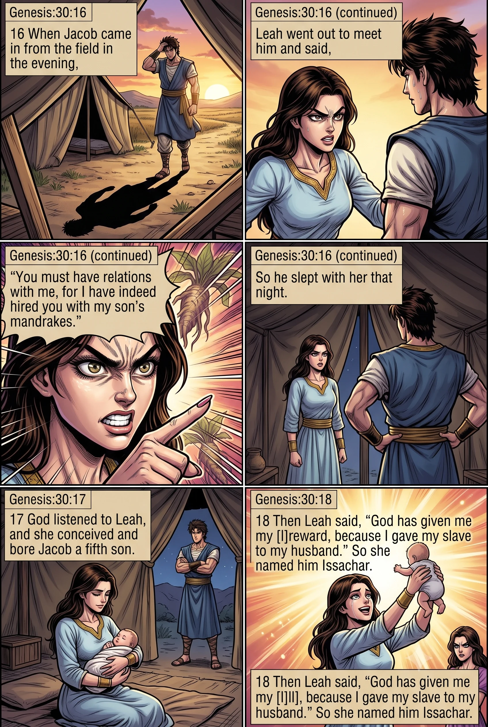Genesis 30 illustration: Issachar Is Born