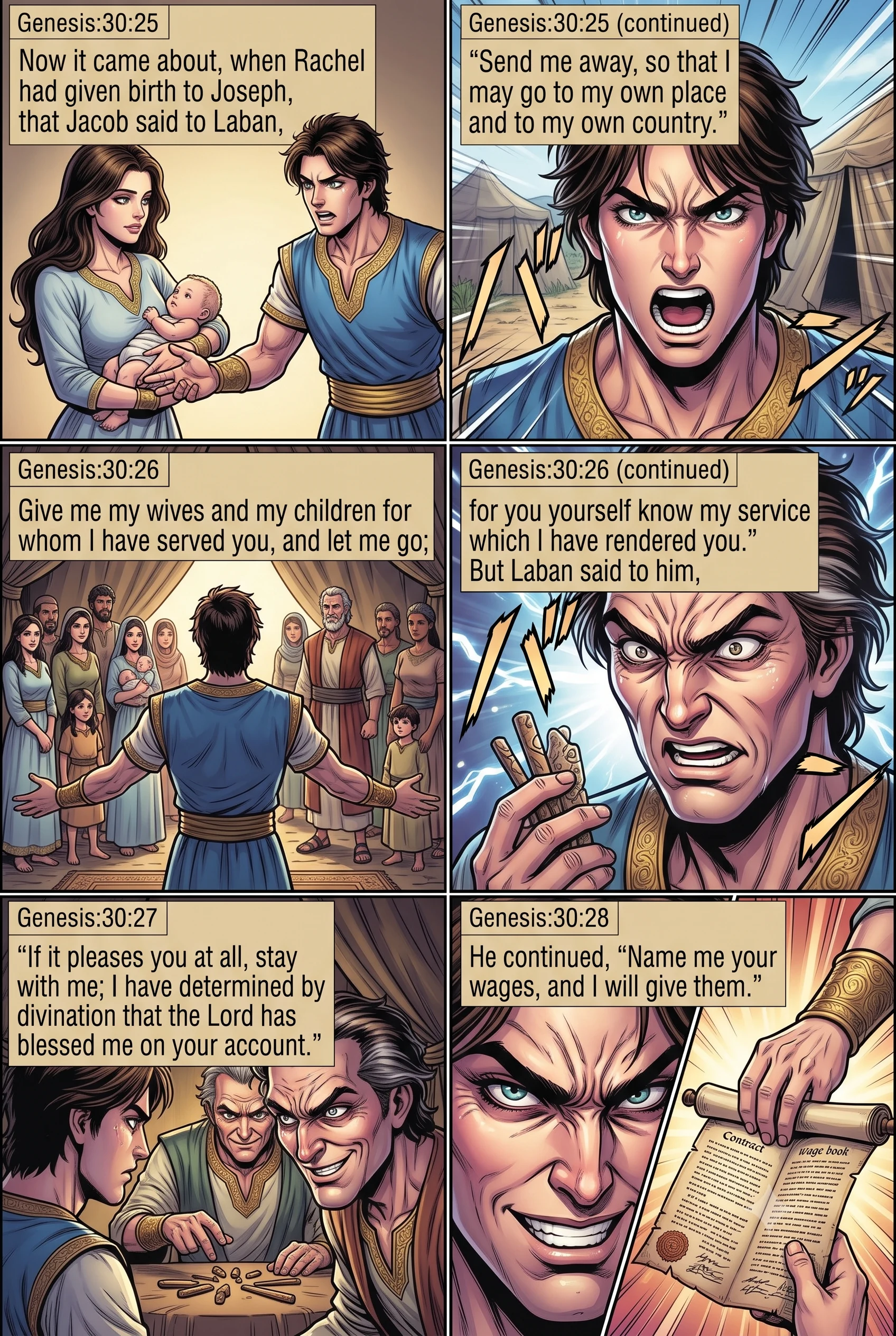 Genesis 30 illustration: Jacob Asks to Leave