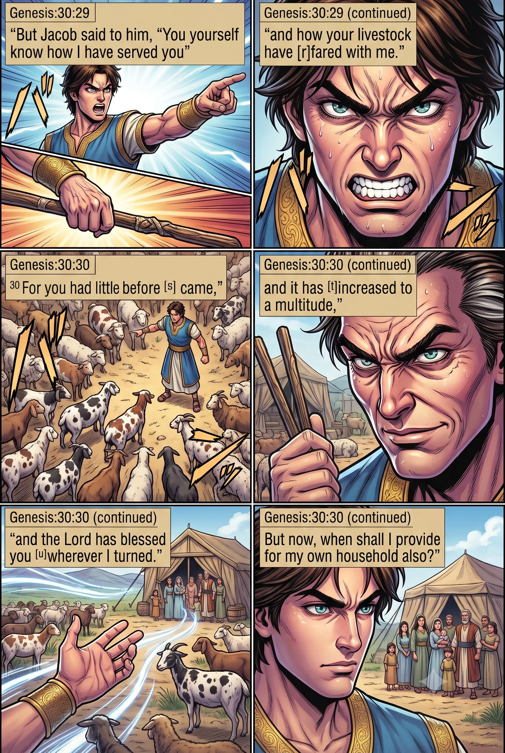 Genesis 30 illustration: Jacob's Wages Proposed