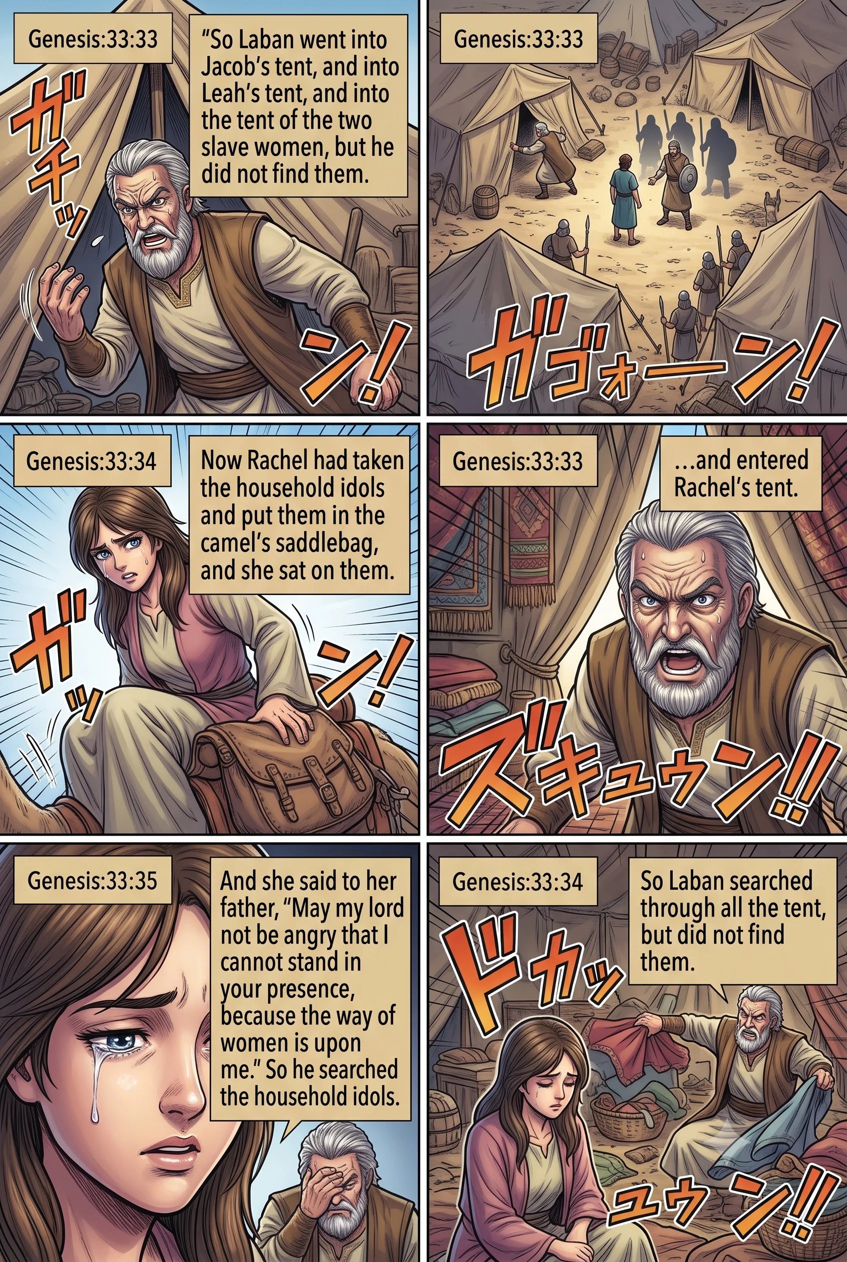 Genesis 31 illustration: The Search for the Household Idols