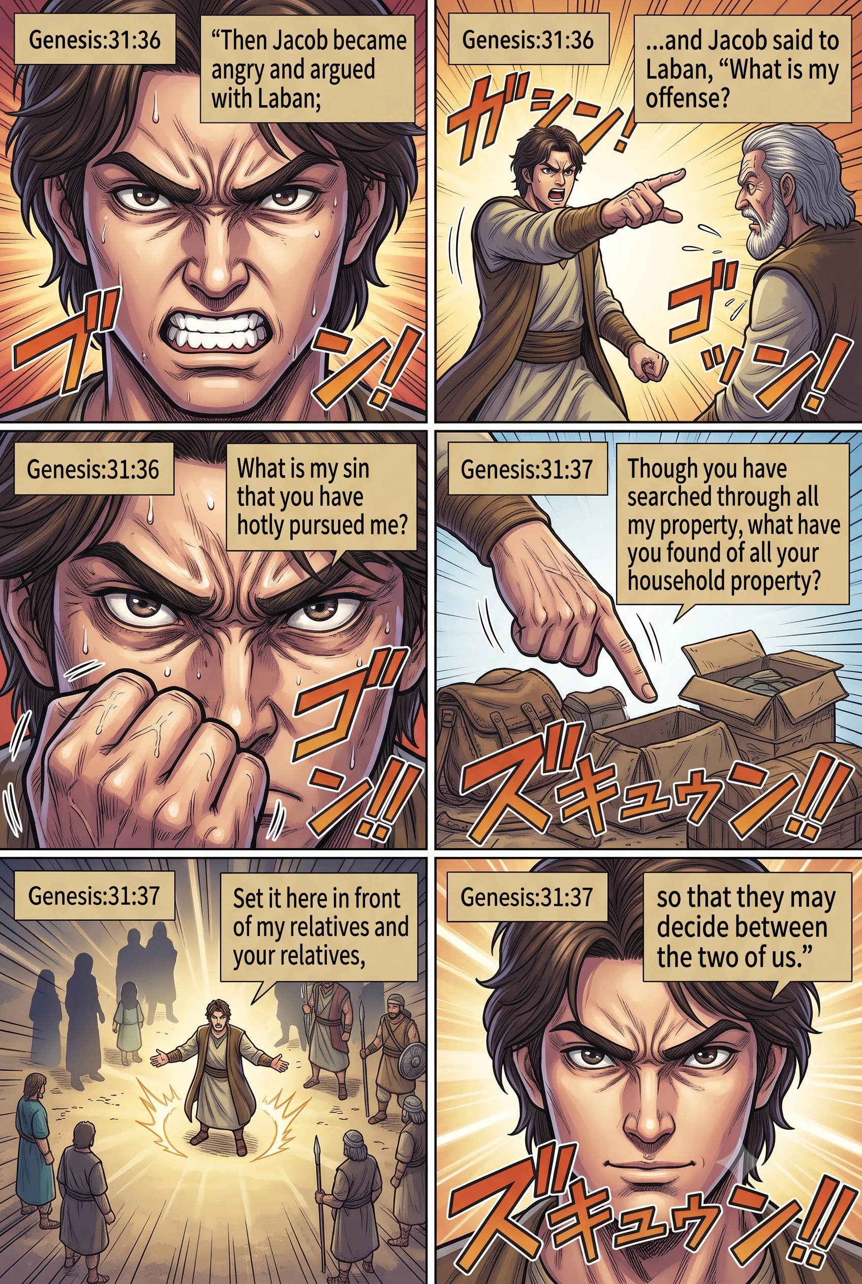 Genesis 31 illustration: Jacob's Defense