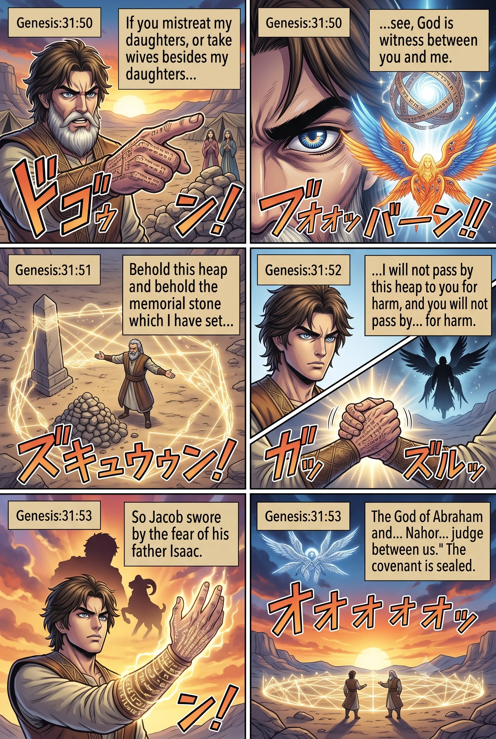 Genesis 31 illustration: The Covenant Sealed