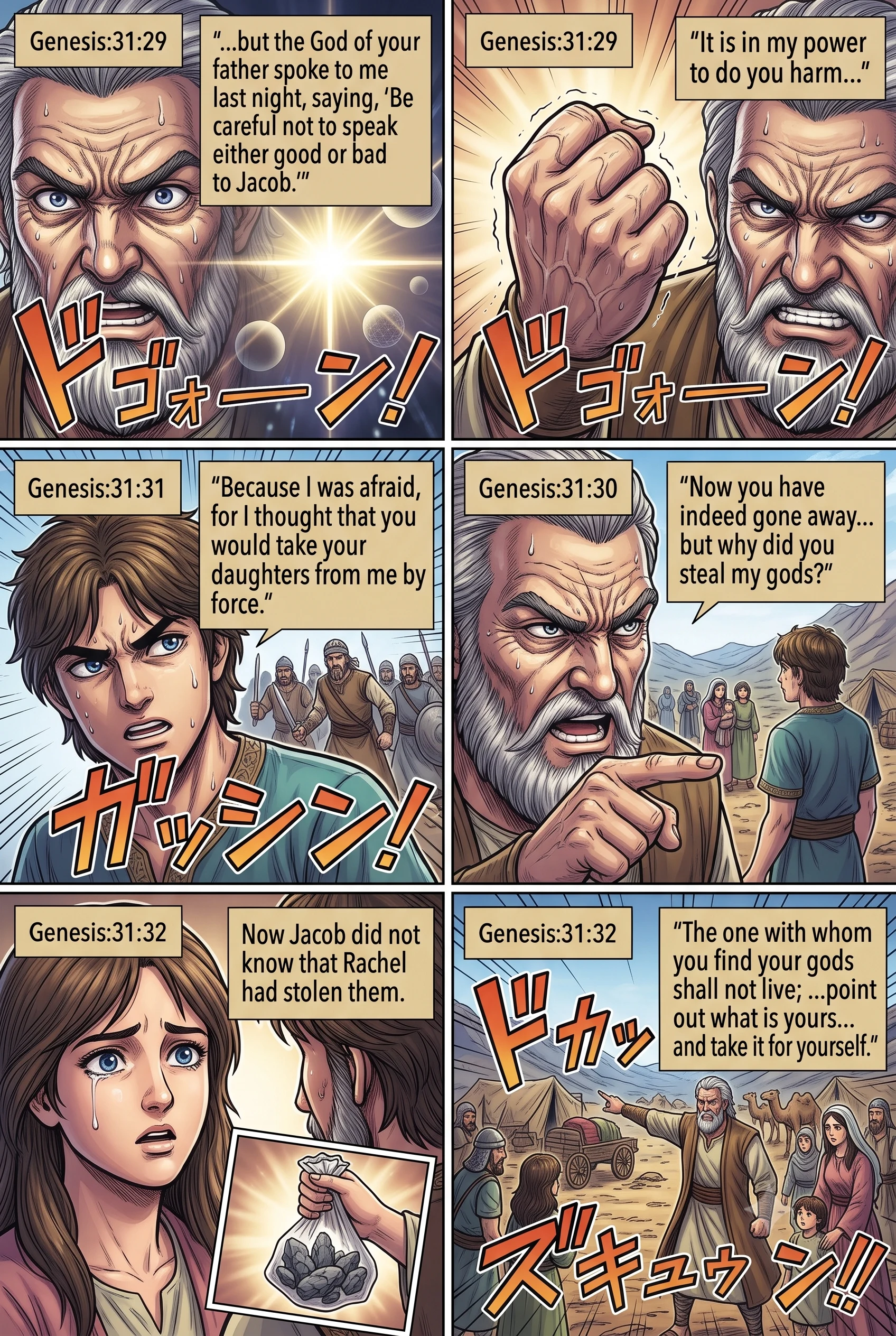 Genesis 31 illustration: Laban's Accusation