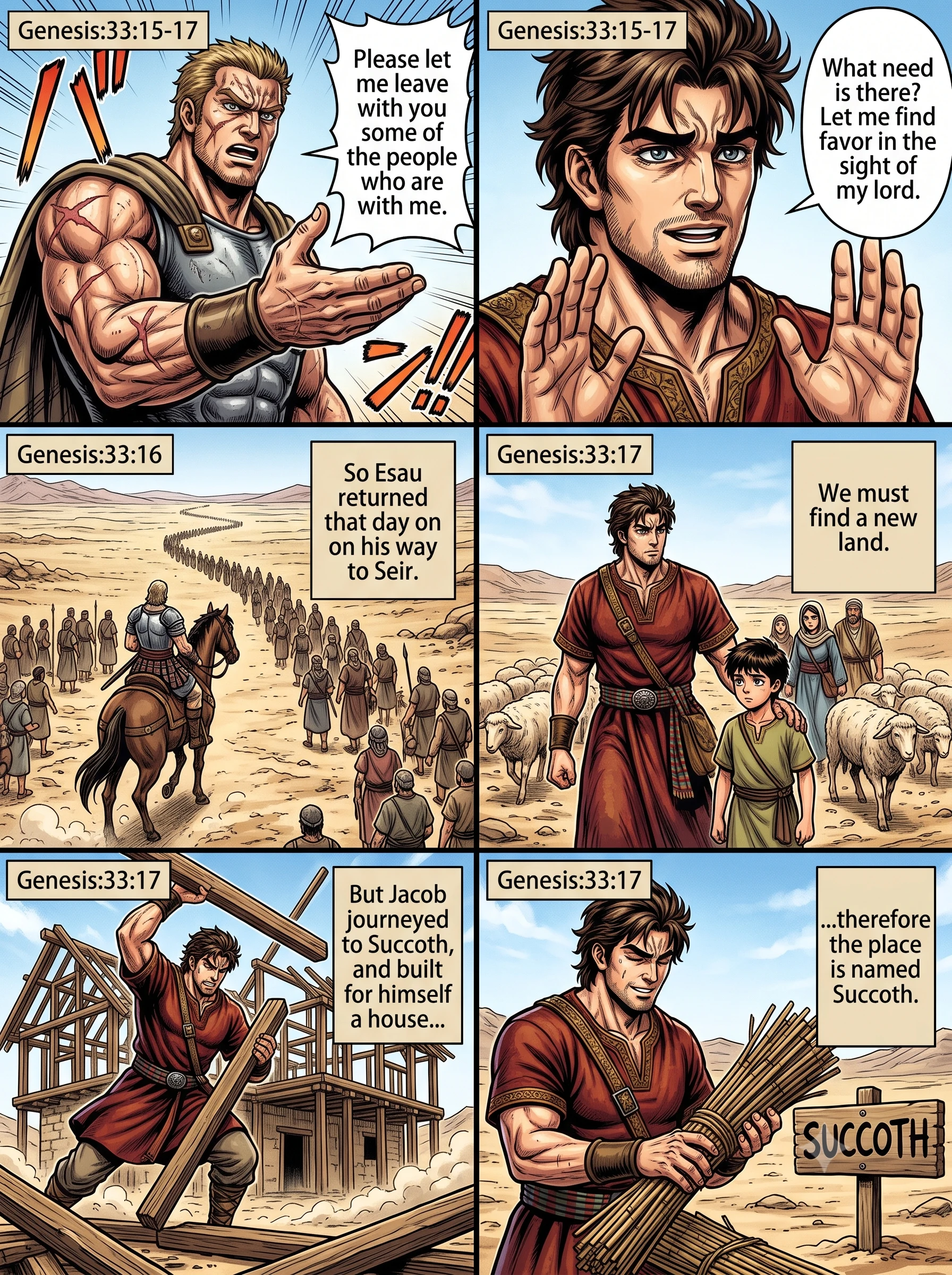 Genesis 33 illustration: Esau Returns to Seir