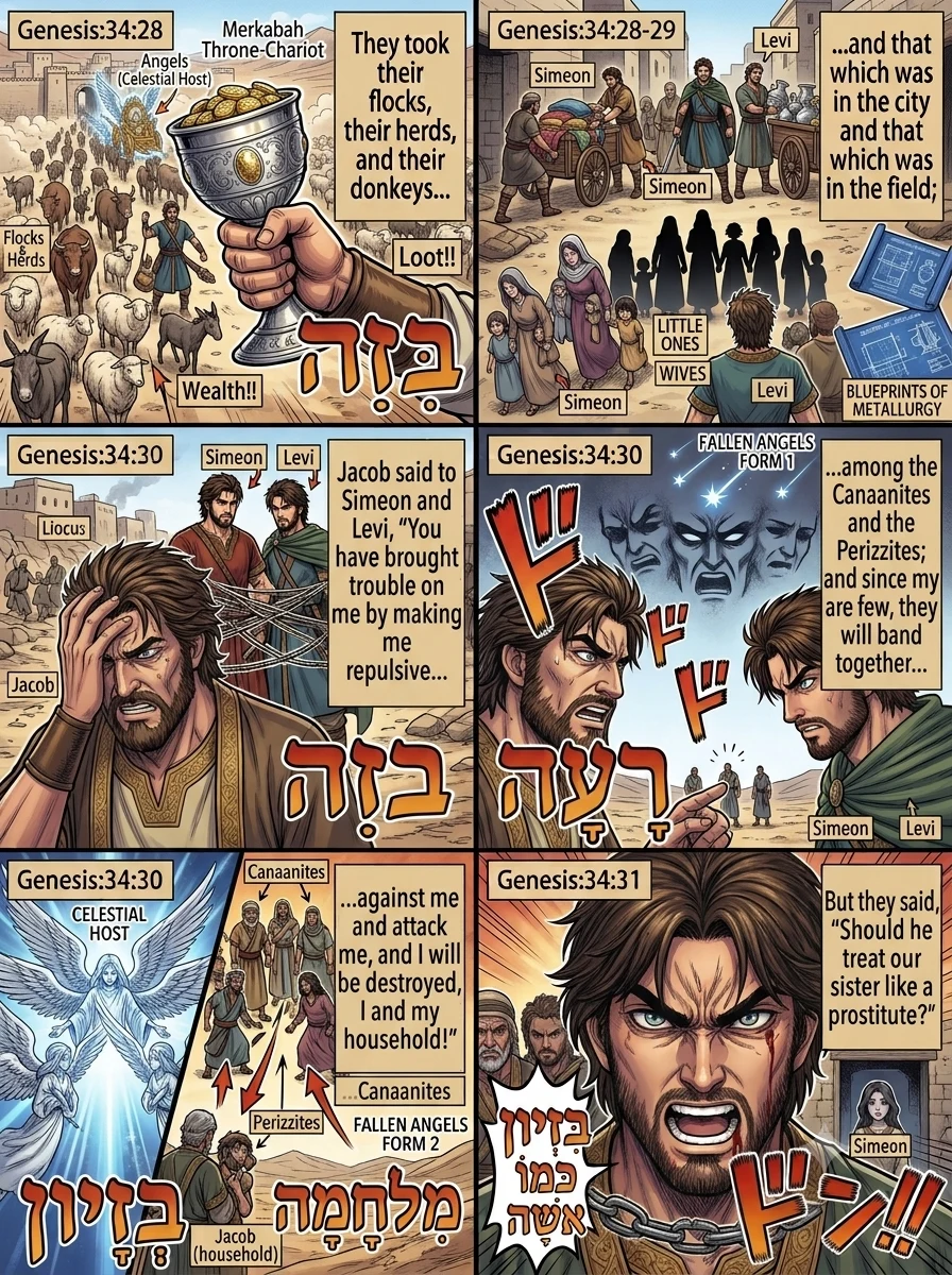 Genesis 34 illustration: Jacob's Household Is Threatened