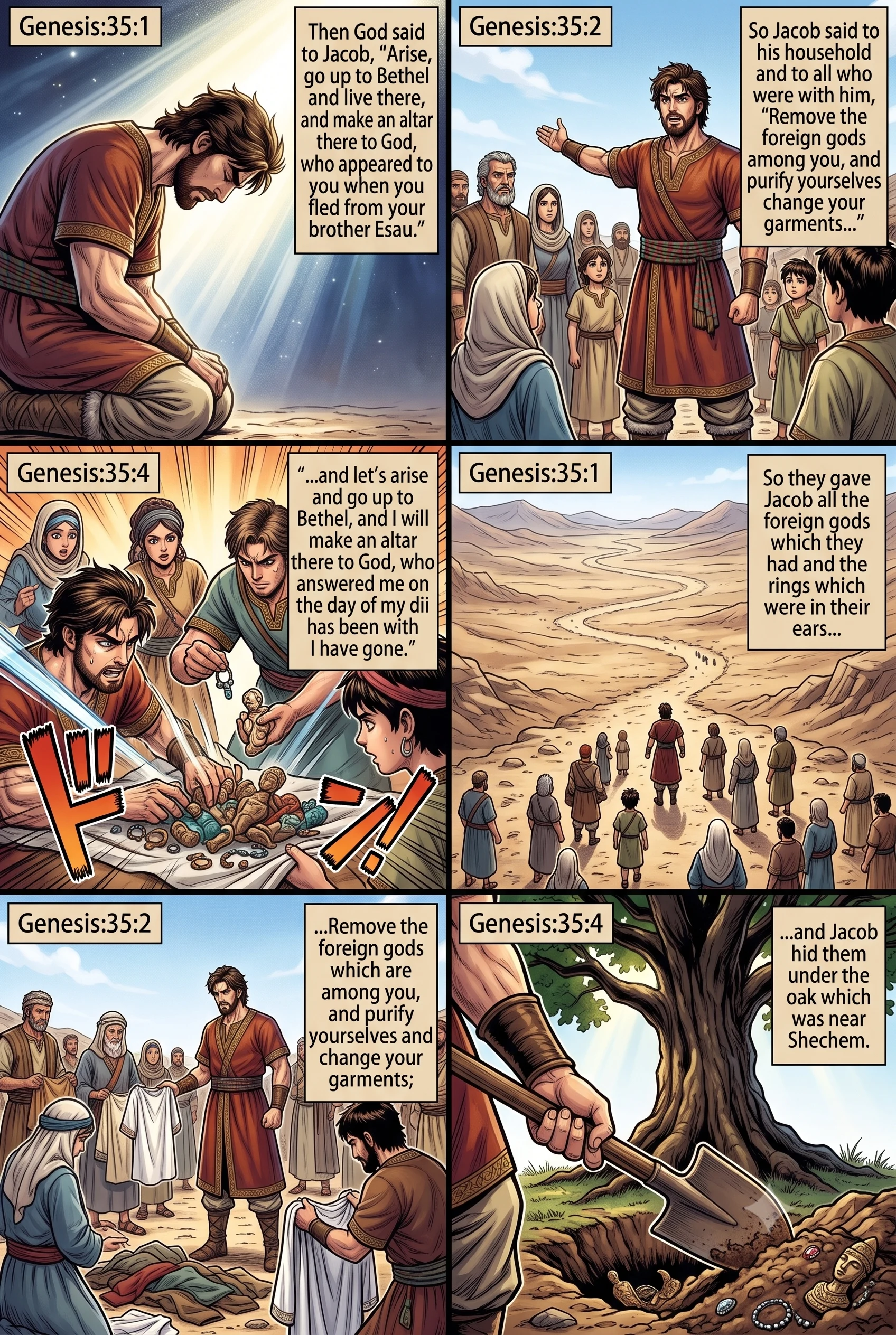 Genesis 35 illustration: God Calls Jacob Back to Bethel