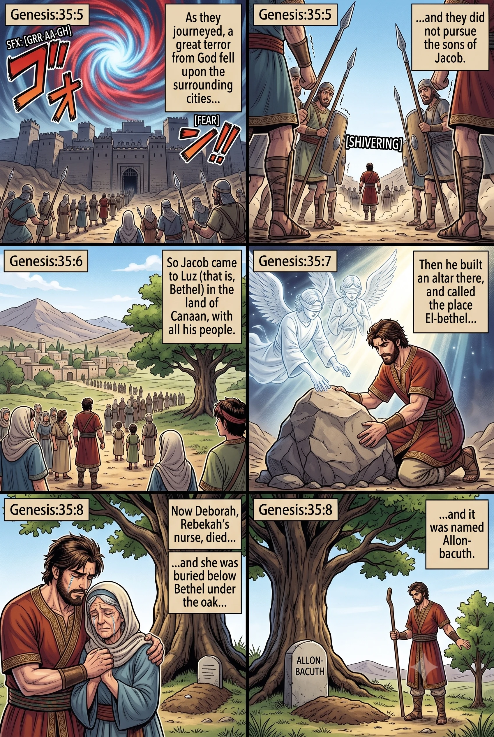 Genesis 35 illustration: Jacob Builds an Altar at Bethel