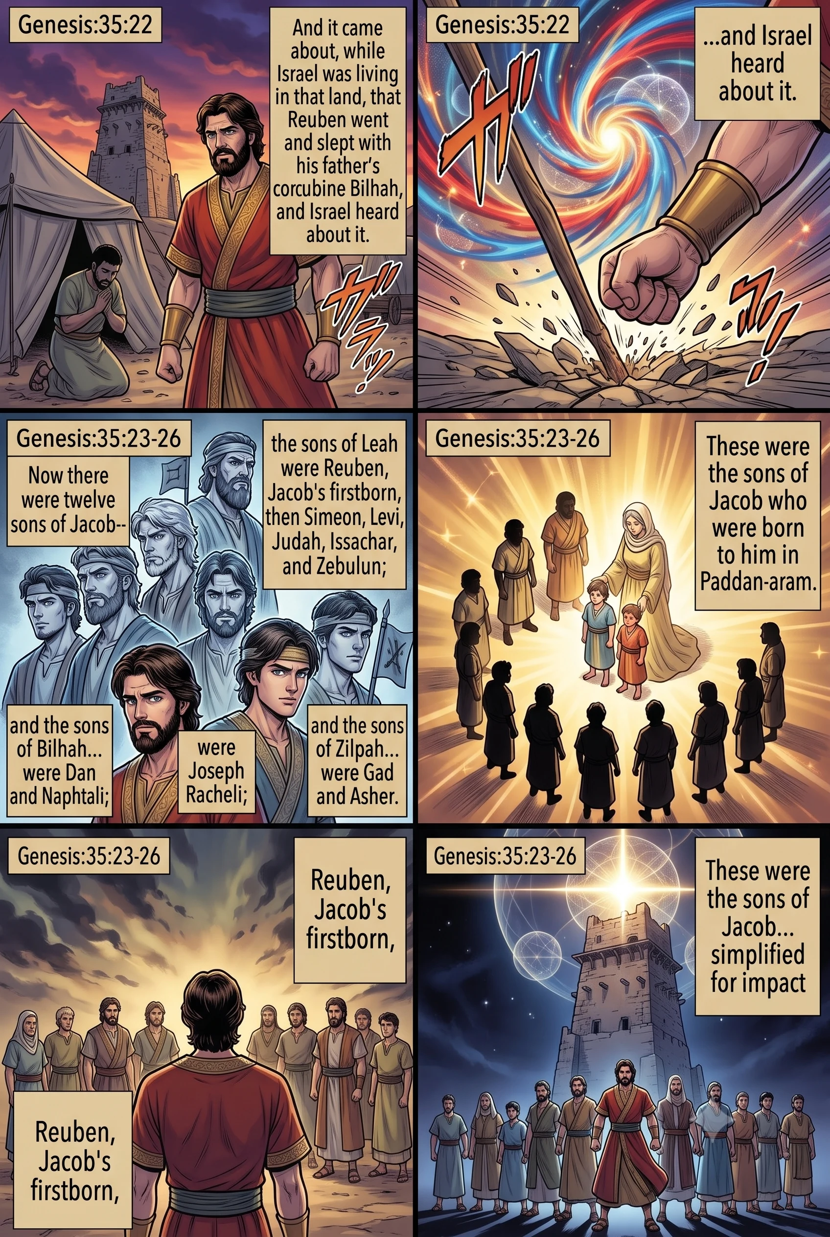 Genesis 35 illustration: The Twelve Sons of Jacob