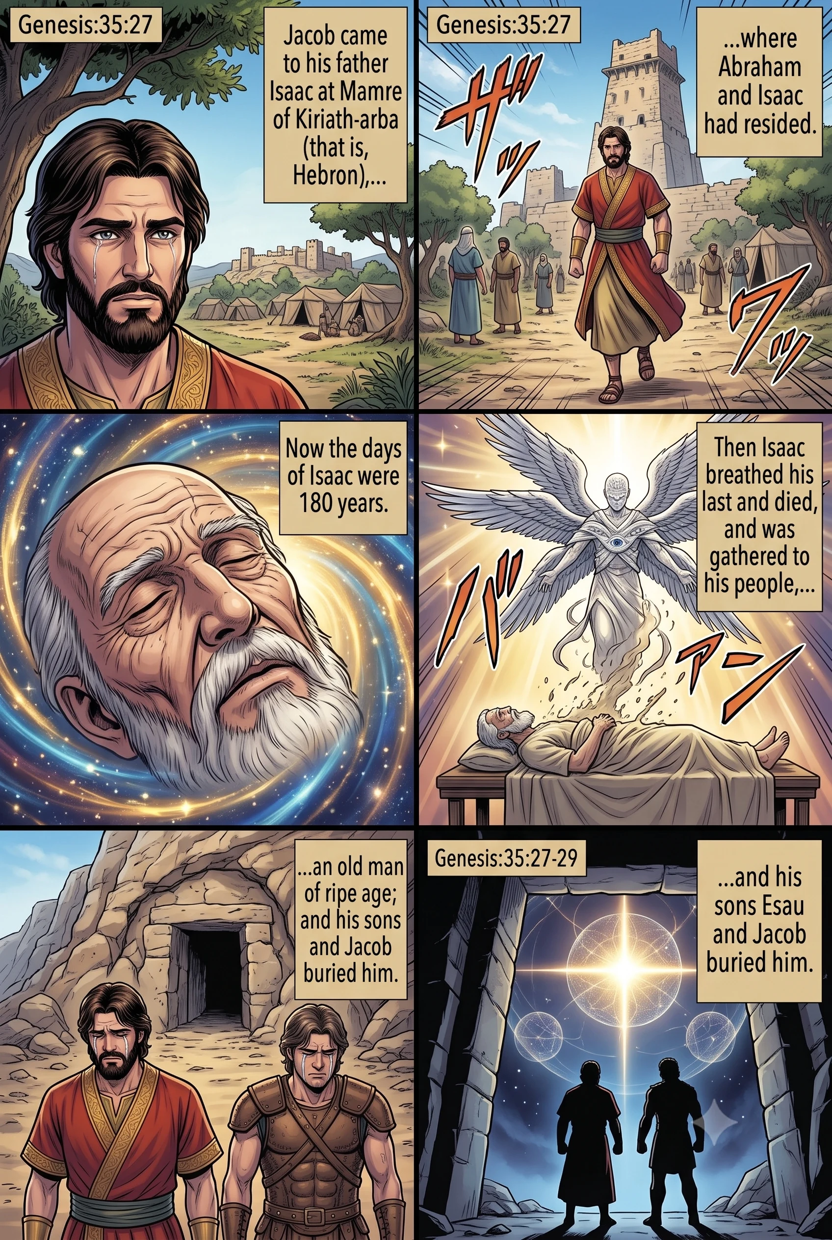 Genesis 35 illustration: The Death of Isaac
