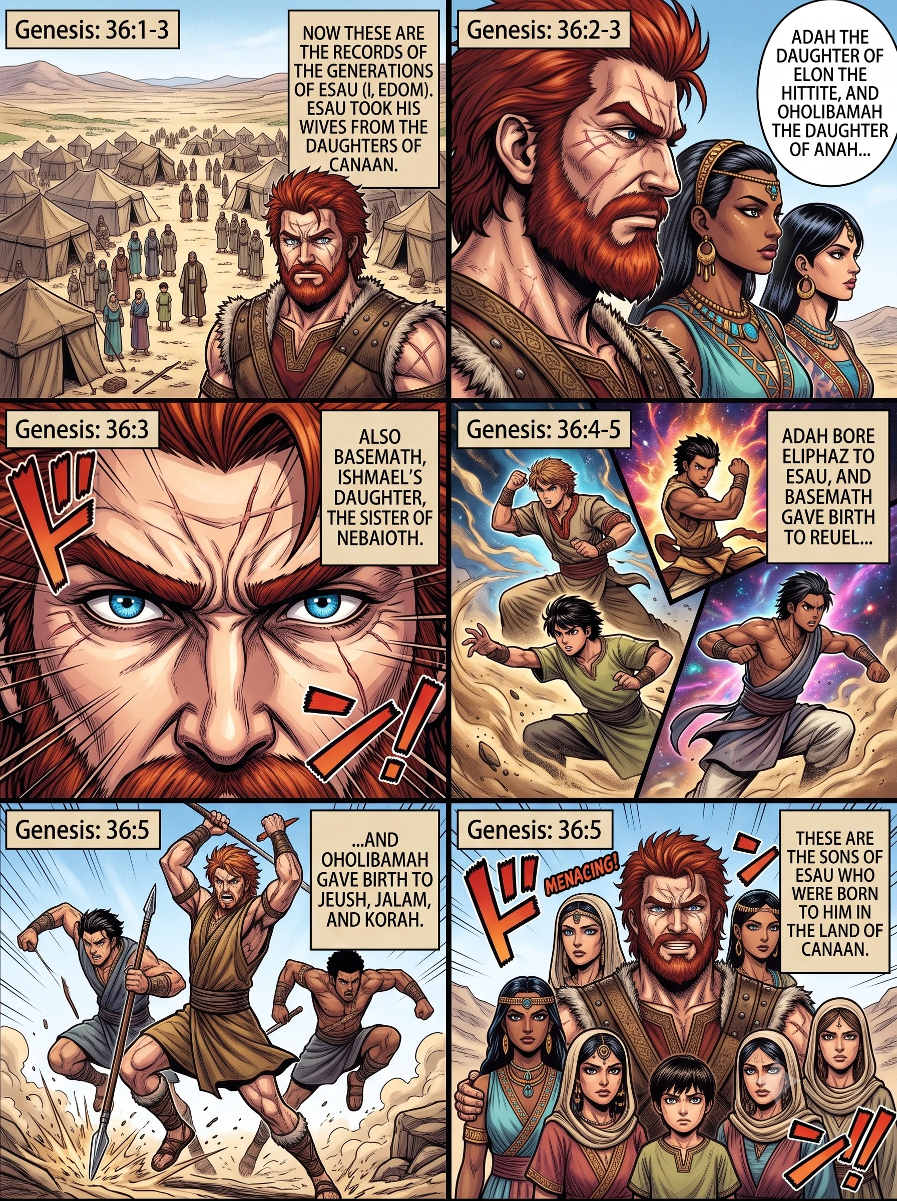 Genesis 36 illustration: The Wives and Sons of Esau