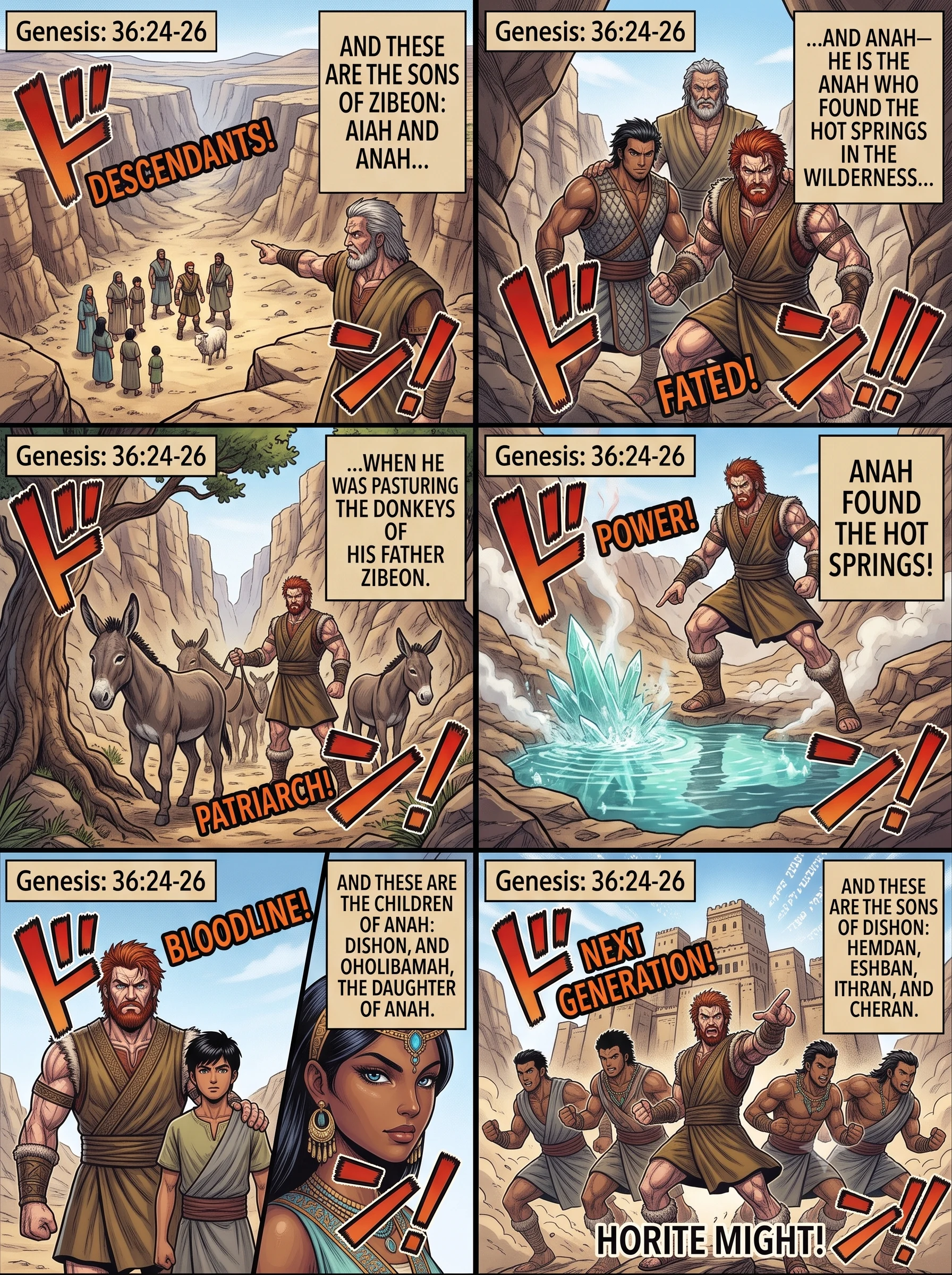 Genesis 36 illustration: The Children of Zibeon and Anah