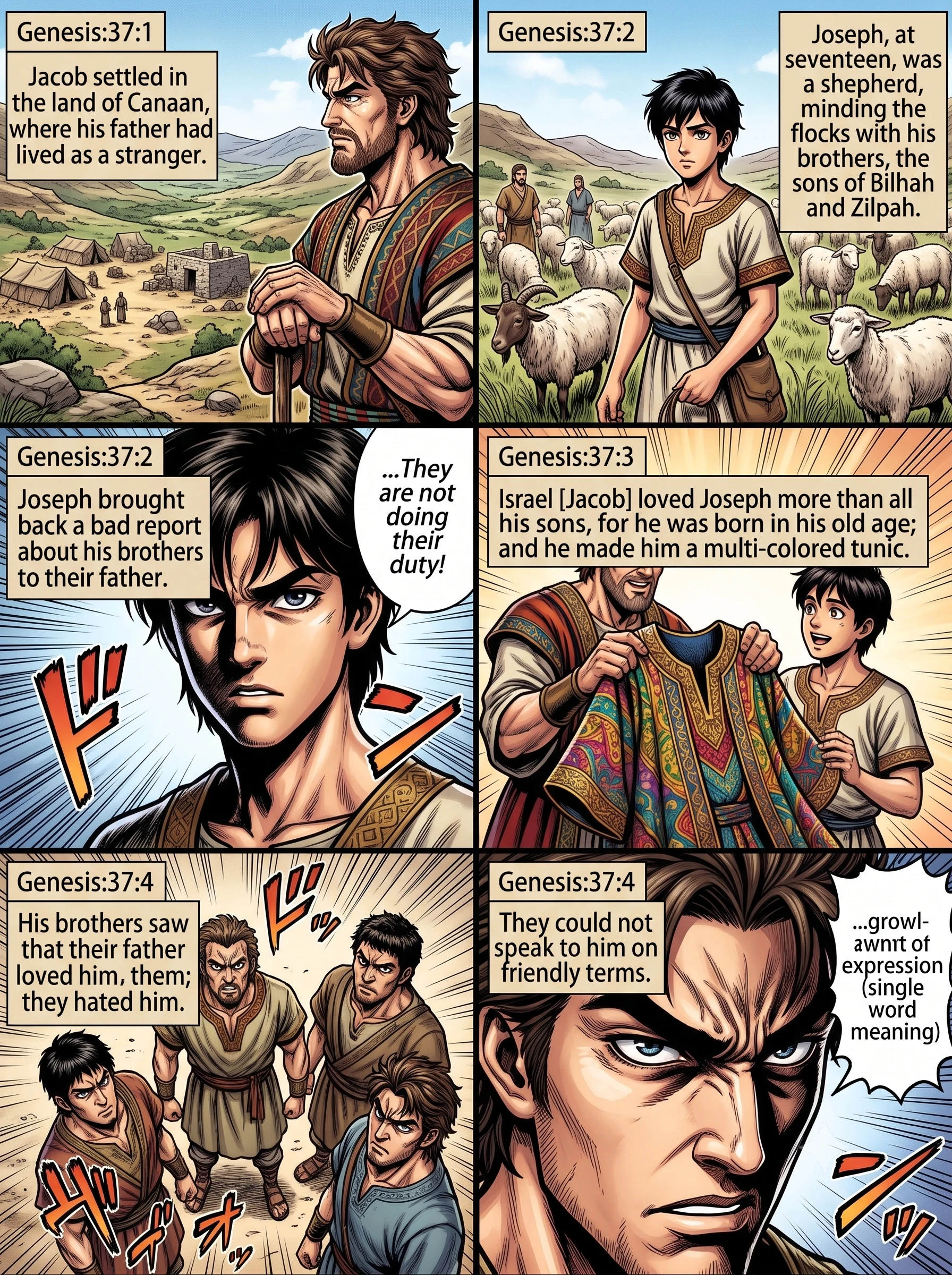 Genesis 37 illustration: Joseph, His Father's Favorite