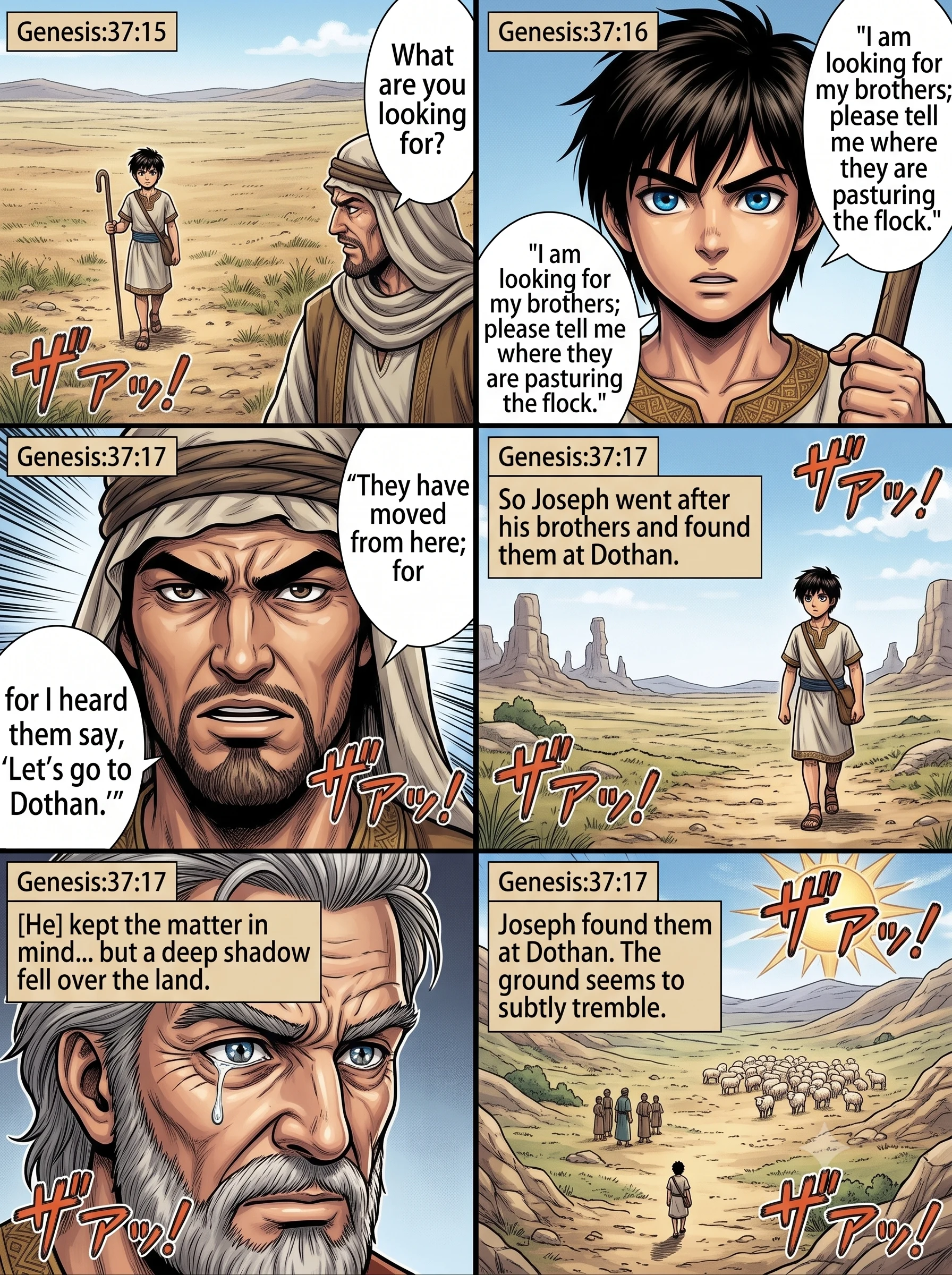 Genesis 37 illustration: Joseph Finds His Brothers at Dothan