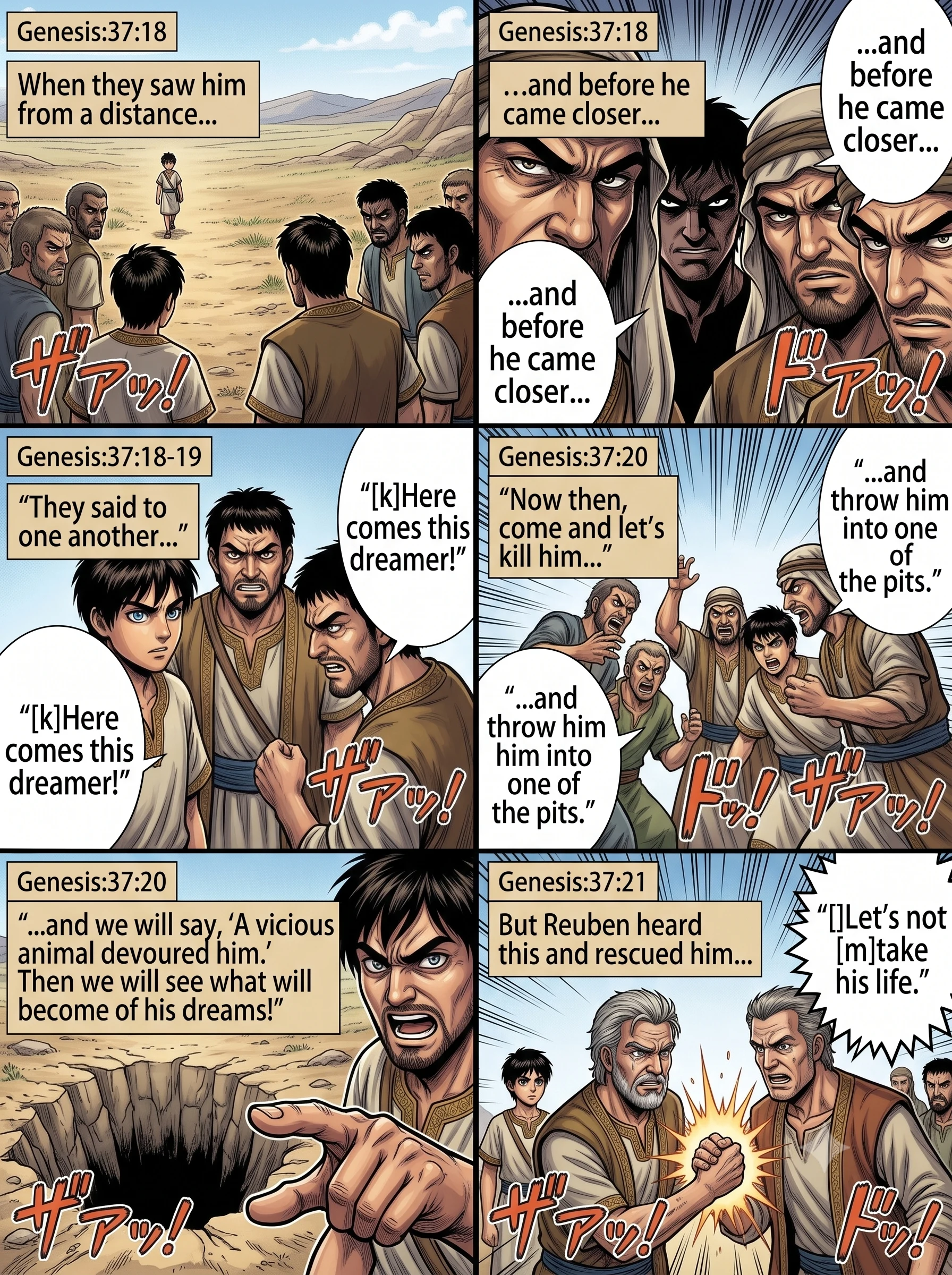 Genesis 37 illustration: The Plot to Kill Joseph