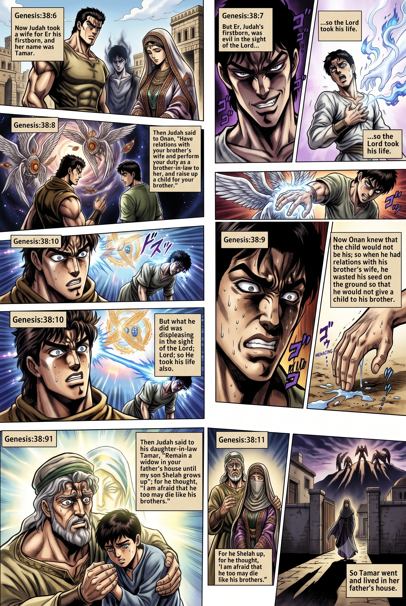 Genesis 38 illustration: Judah's Sons Er and Onan