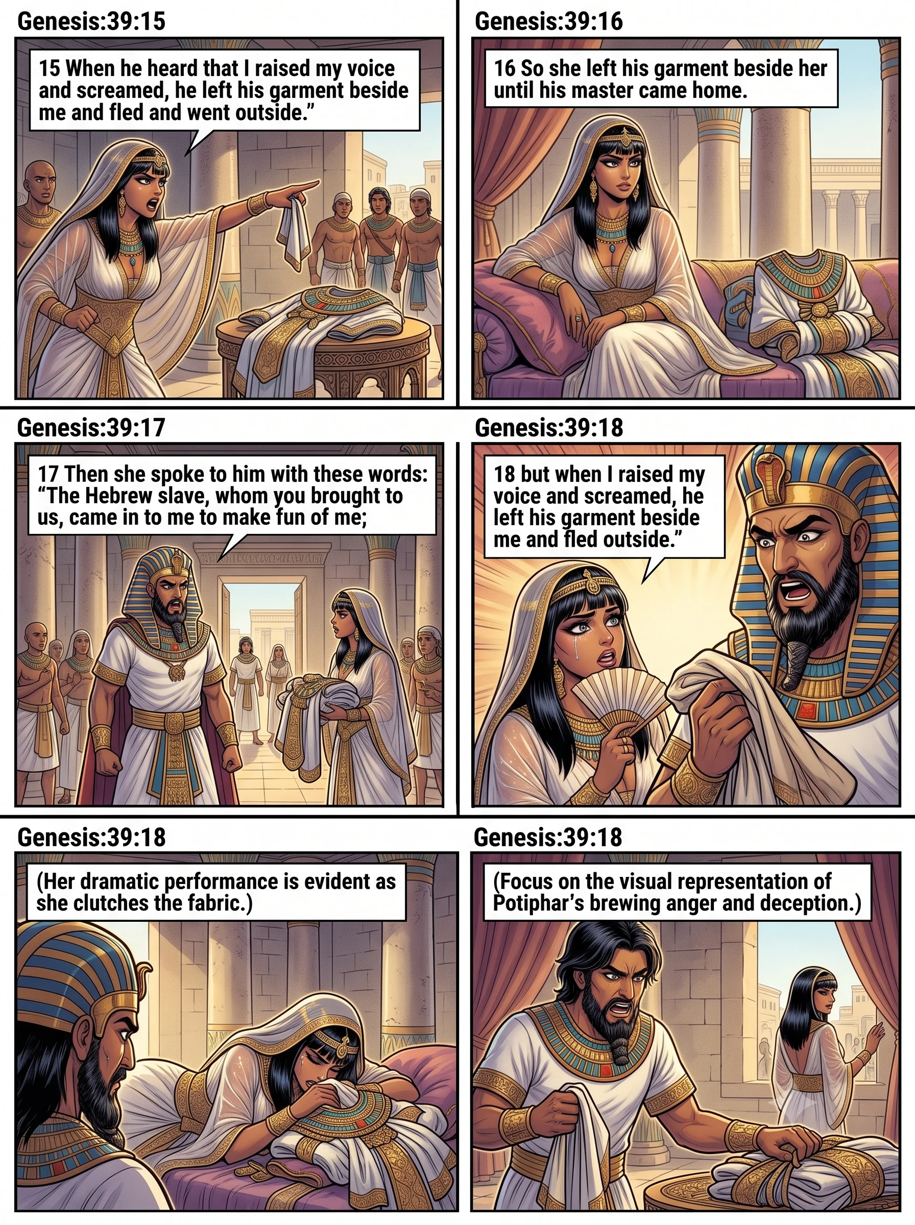 Genesis 39 illustration: The Accusation Repeated to Potiphar
