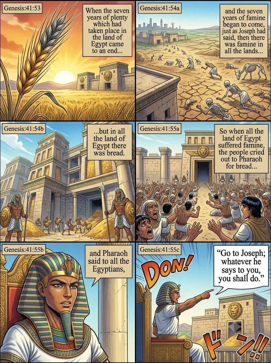 Genesis 41 illustration: The Famine Begins