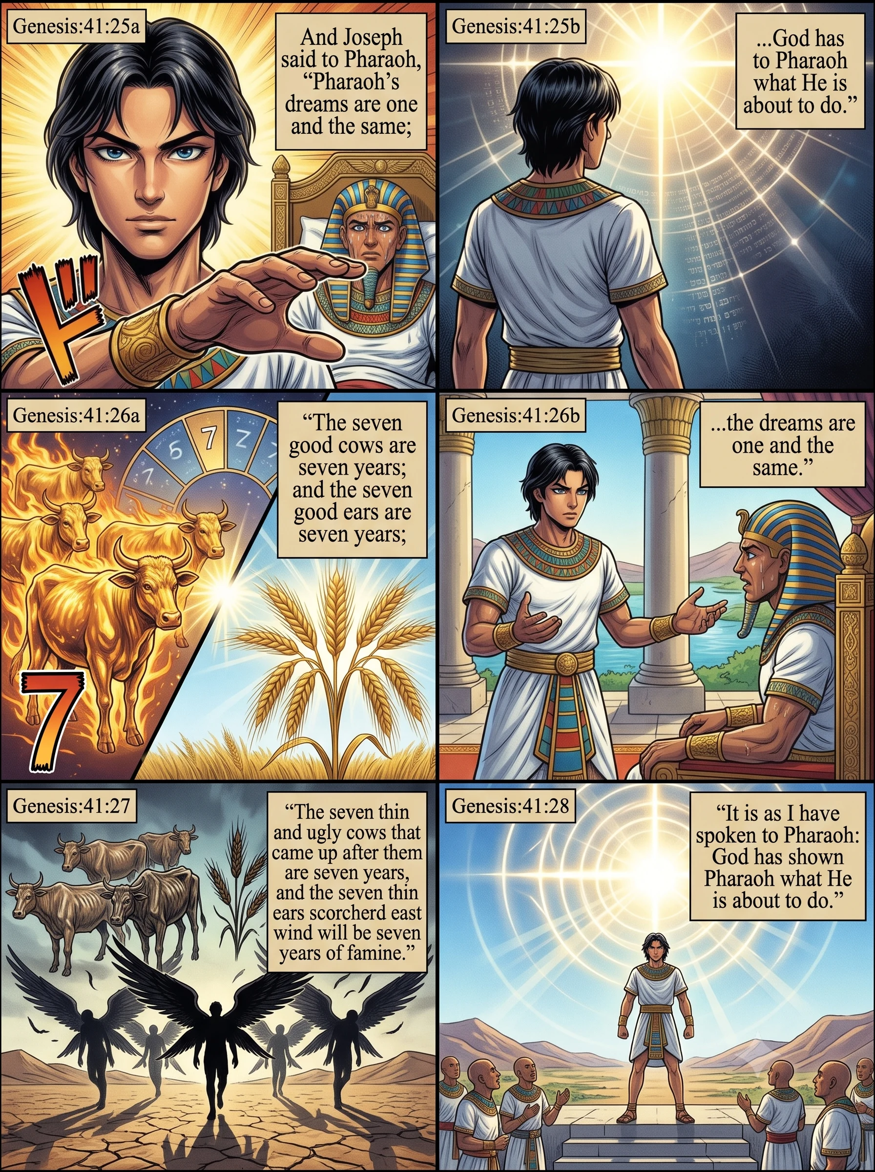 Genesis 41 illustration: Joseph Interprets the Dreams