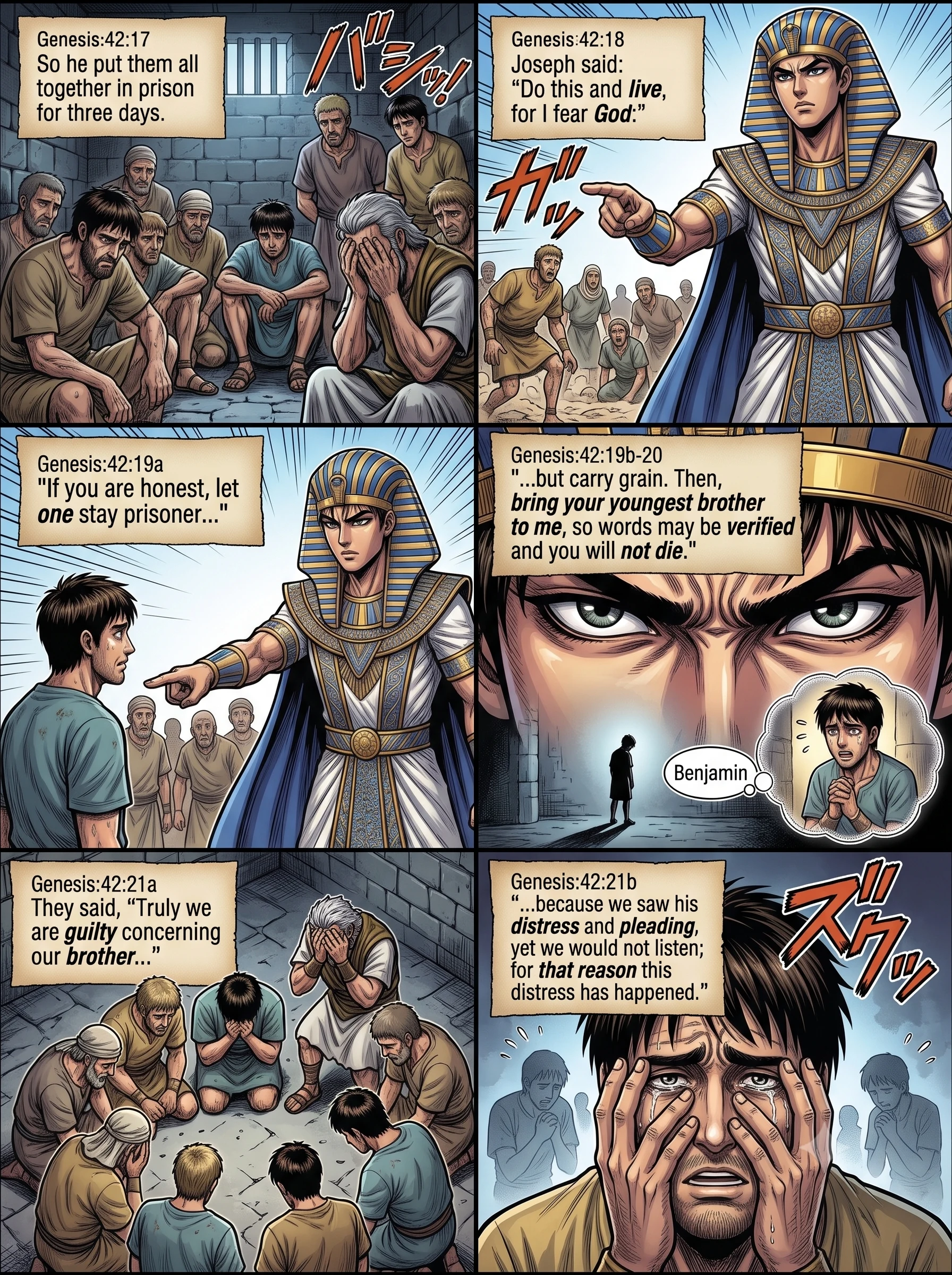 Genesis 42 illustration: Three Days in Prison
