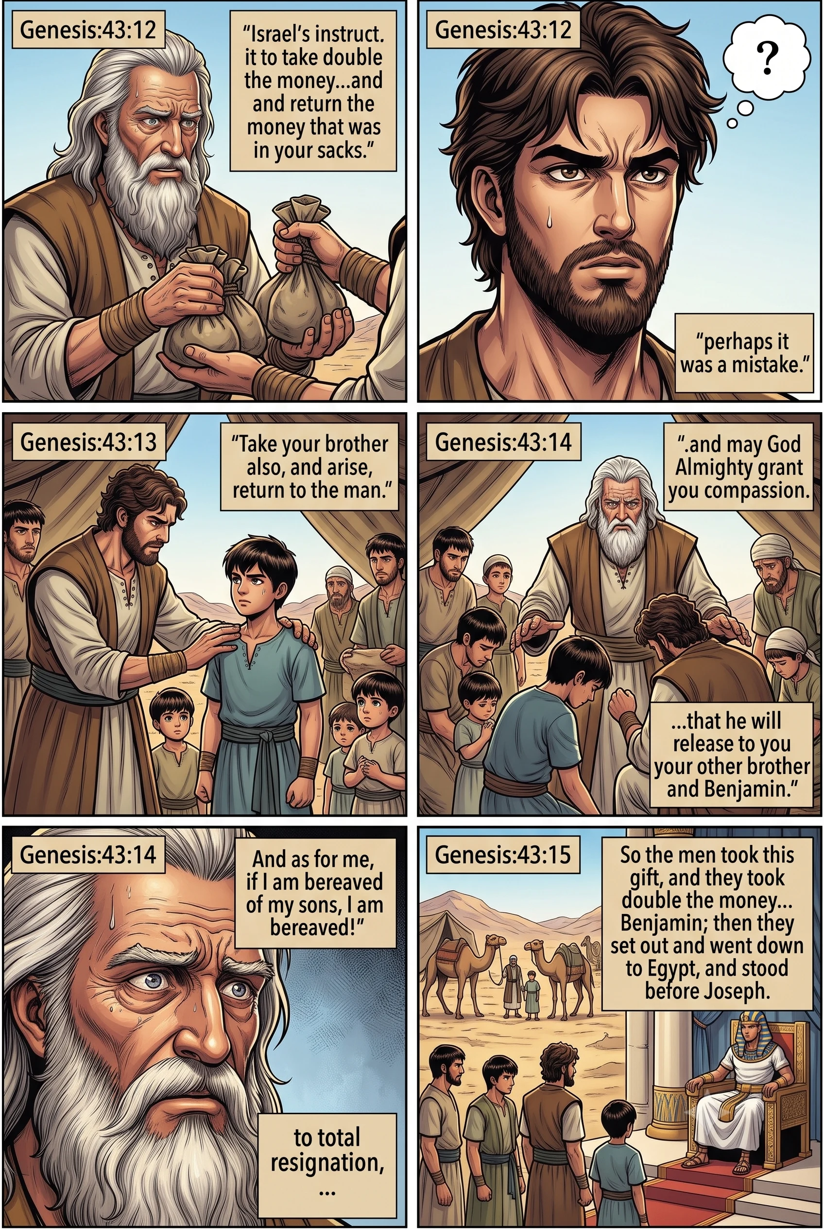 Genesis 43 illustration: Preparations for the Journey
