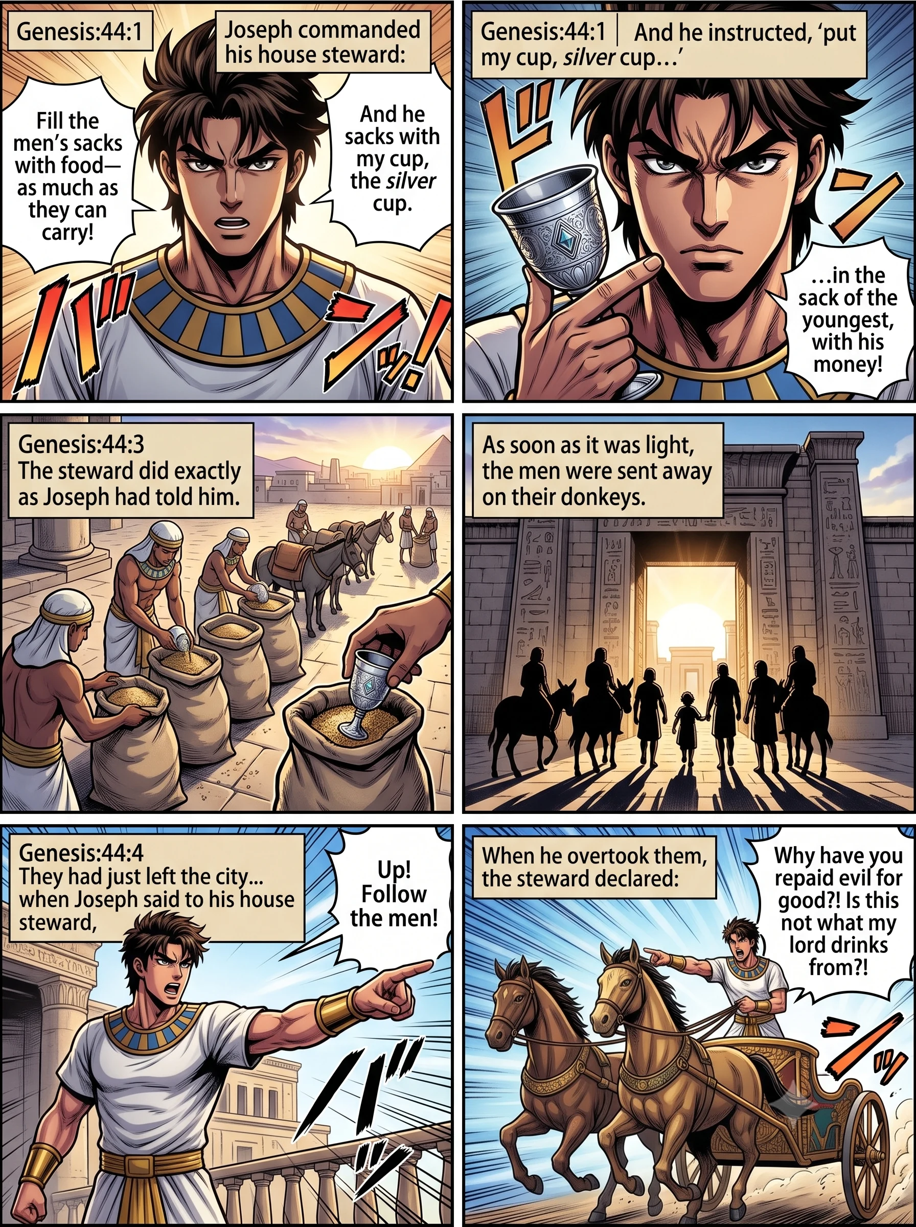 Genesis 44 illustration: The Steward's Secret Orders