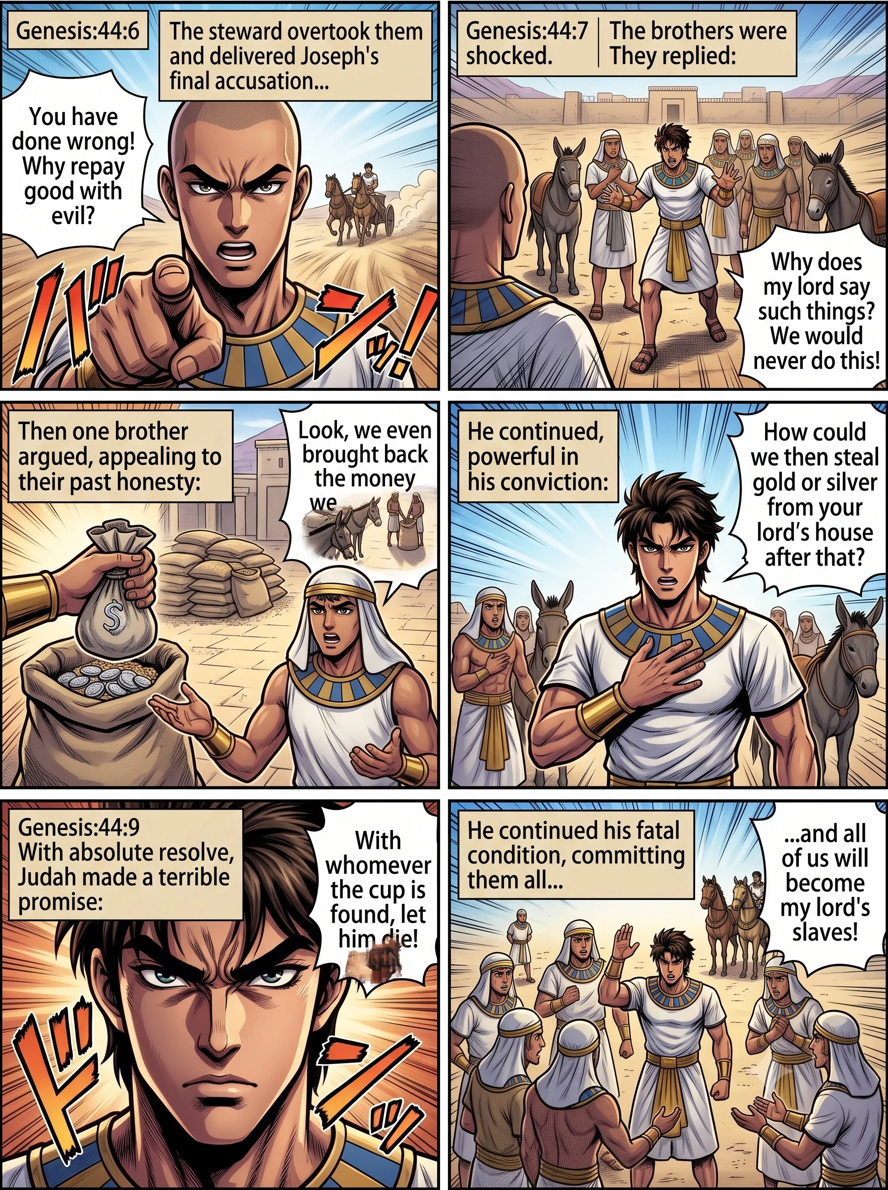Genesis 44 illustration: Overtaken on the Road