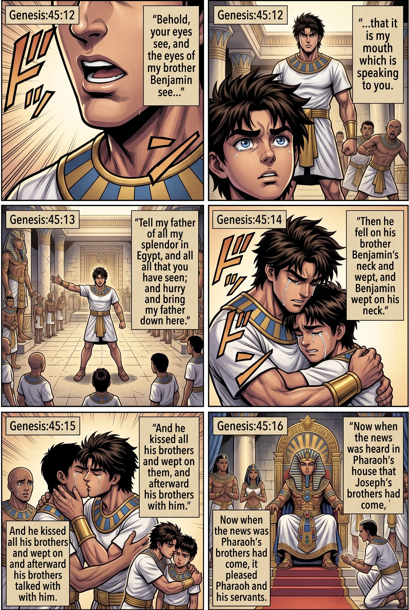 Genesis 45 illustration: Weeping with His Brothers
