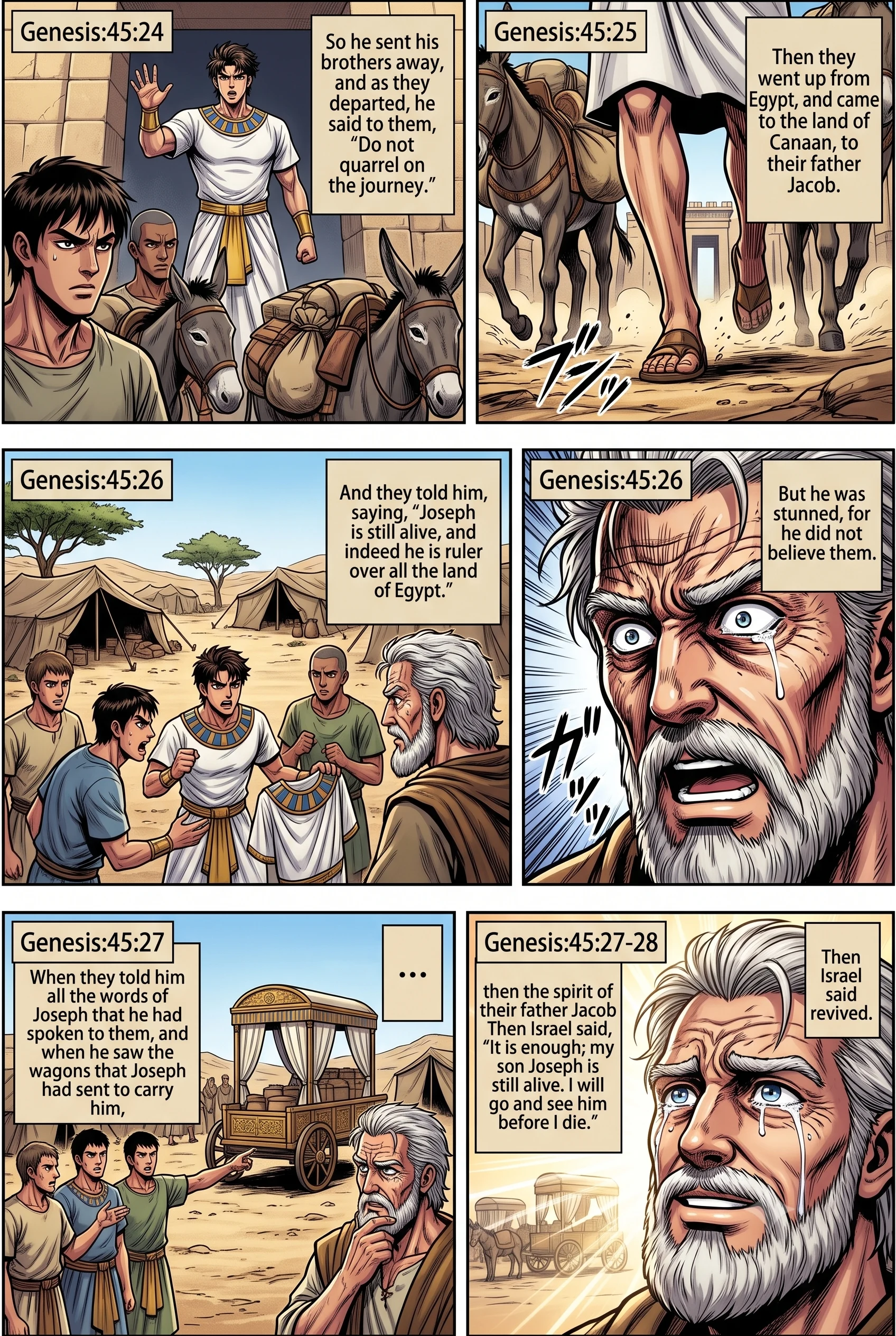 Genesis 45 illustration: Jacob's Spirit Revives