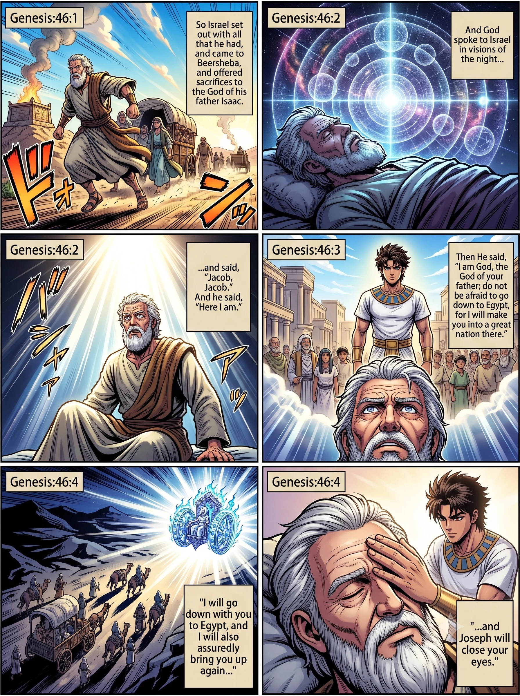 Genesis 46 illustration: God's Vision to Jacob at Beersheba
