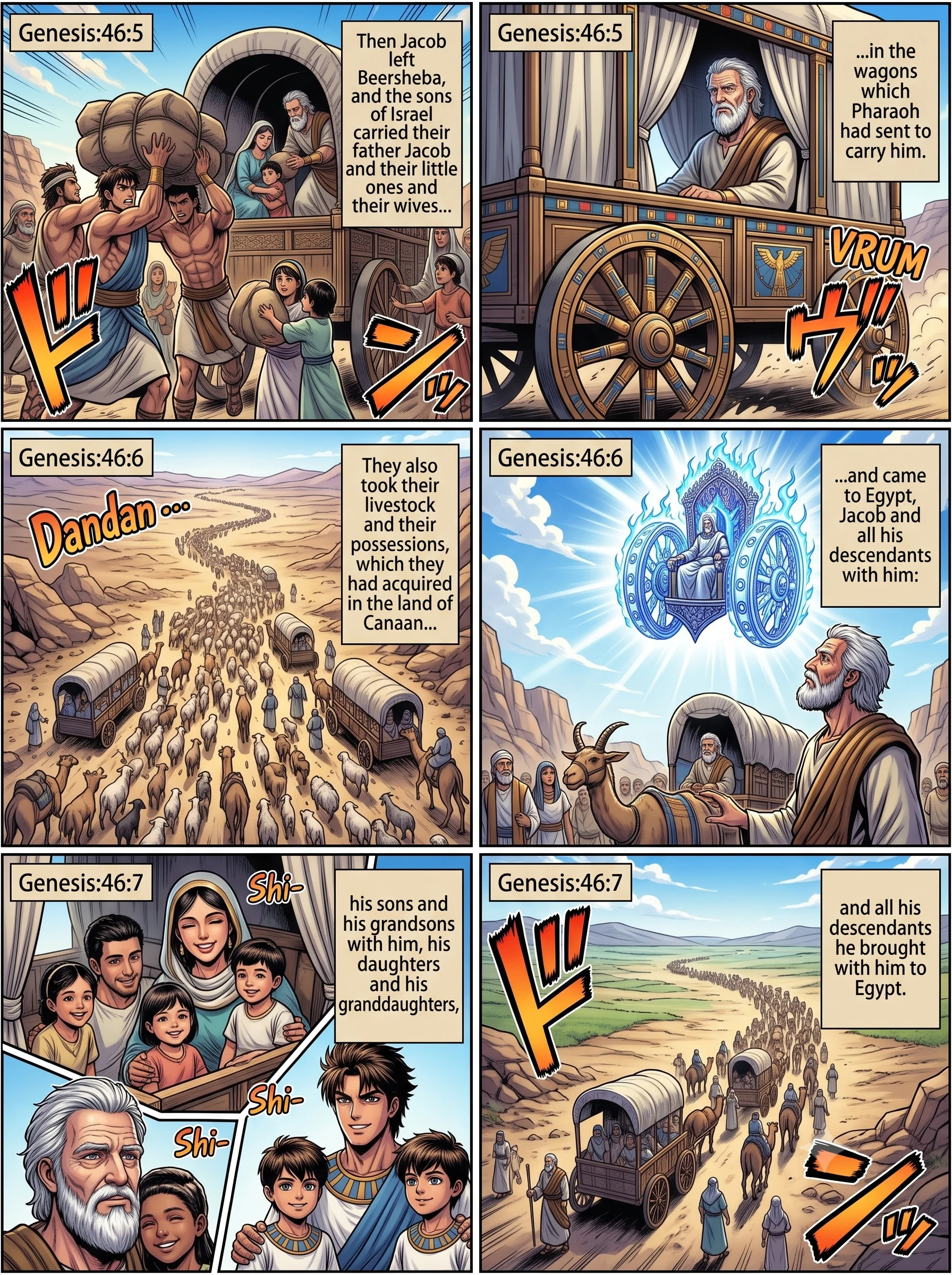 Genesis 46 illustration: The Journey to Egypt