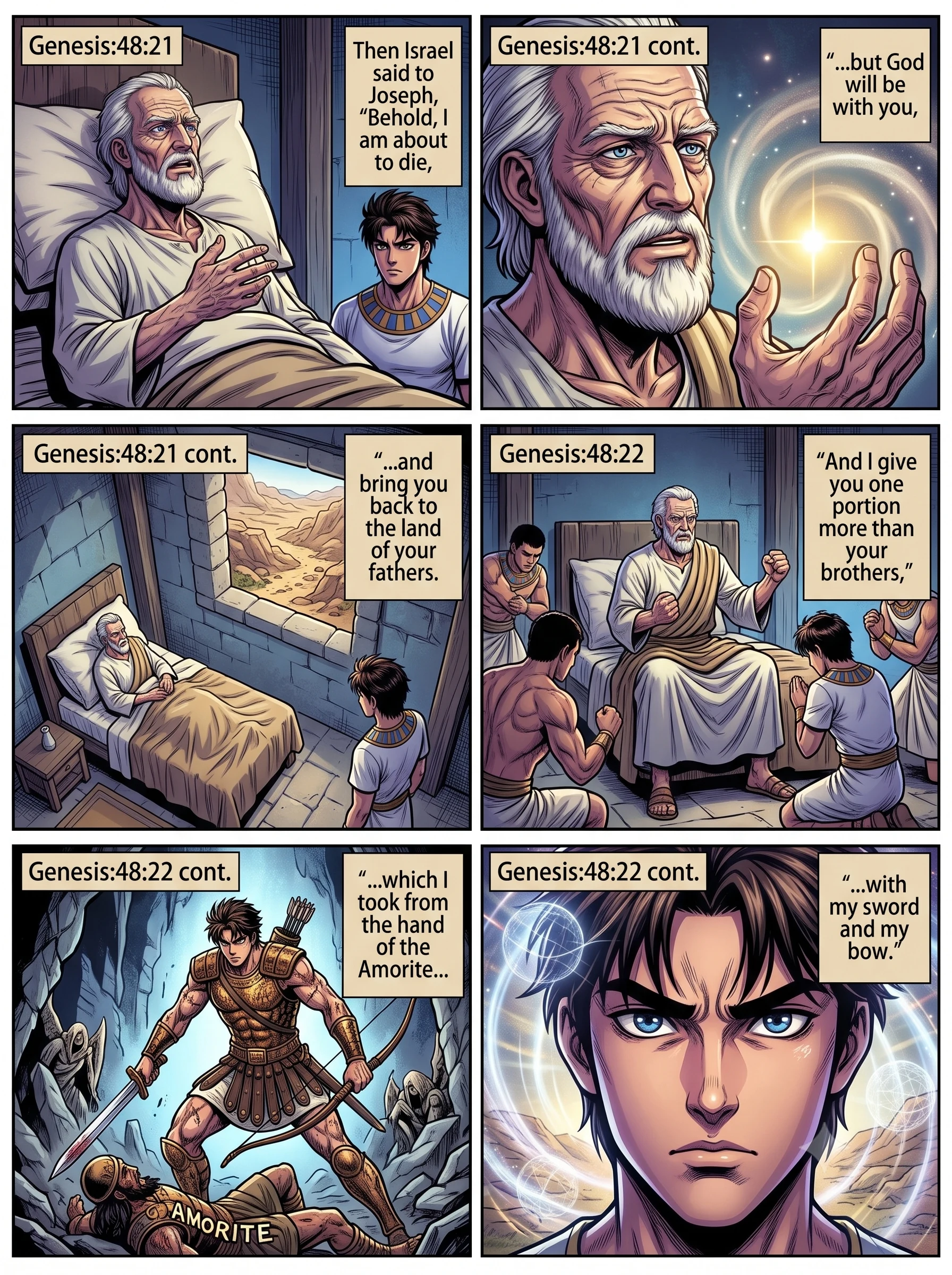 Genesis 48 illustration: Israel's Final Words to Joseph