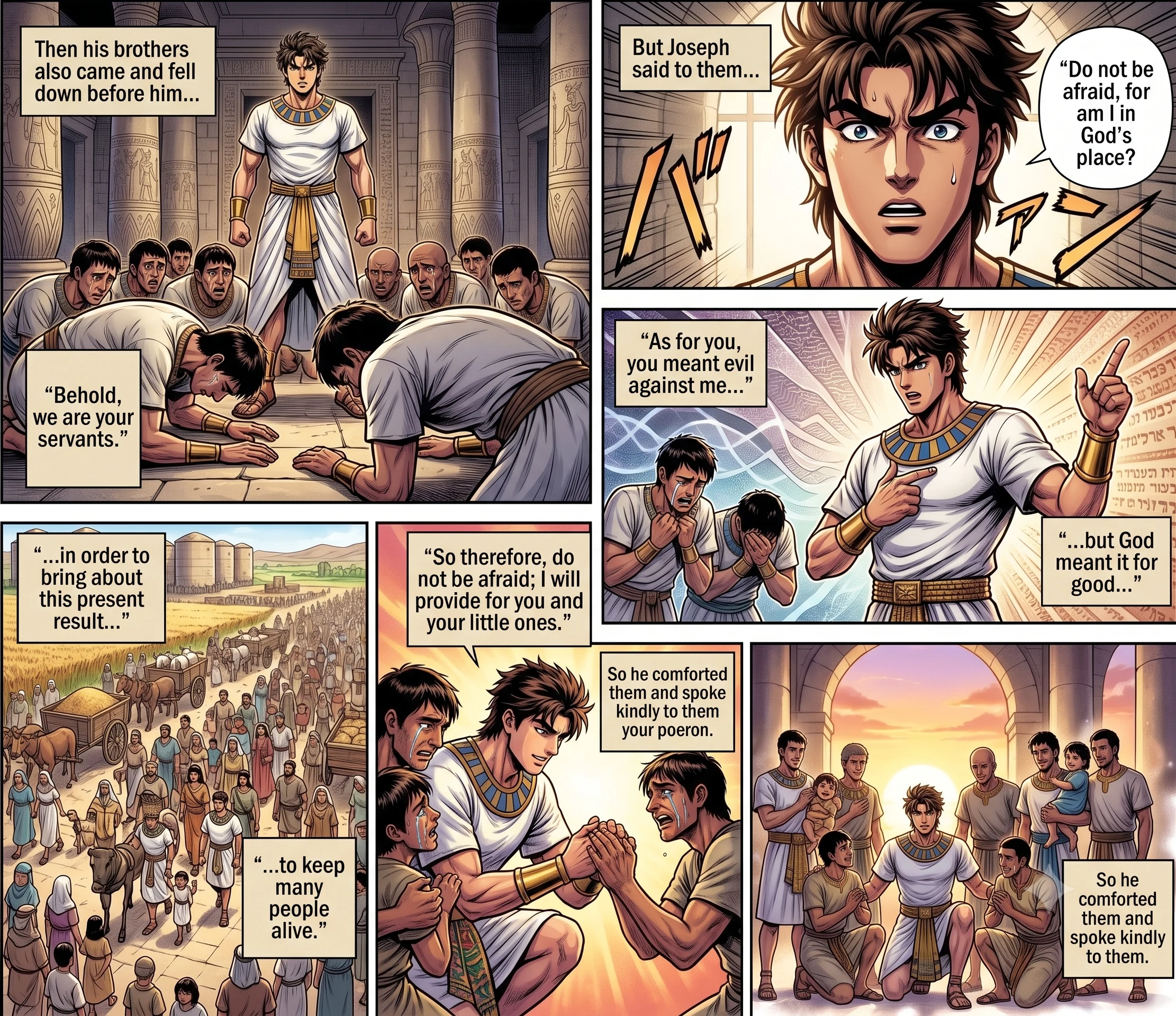 Genesis 50 illustration: Joseph Reassures His Brothers