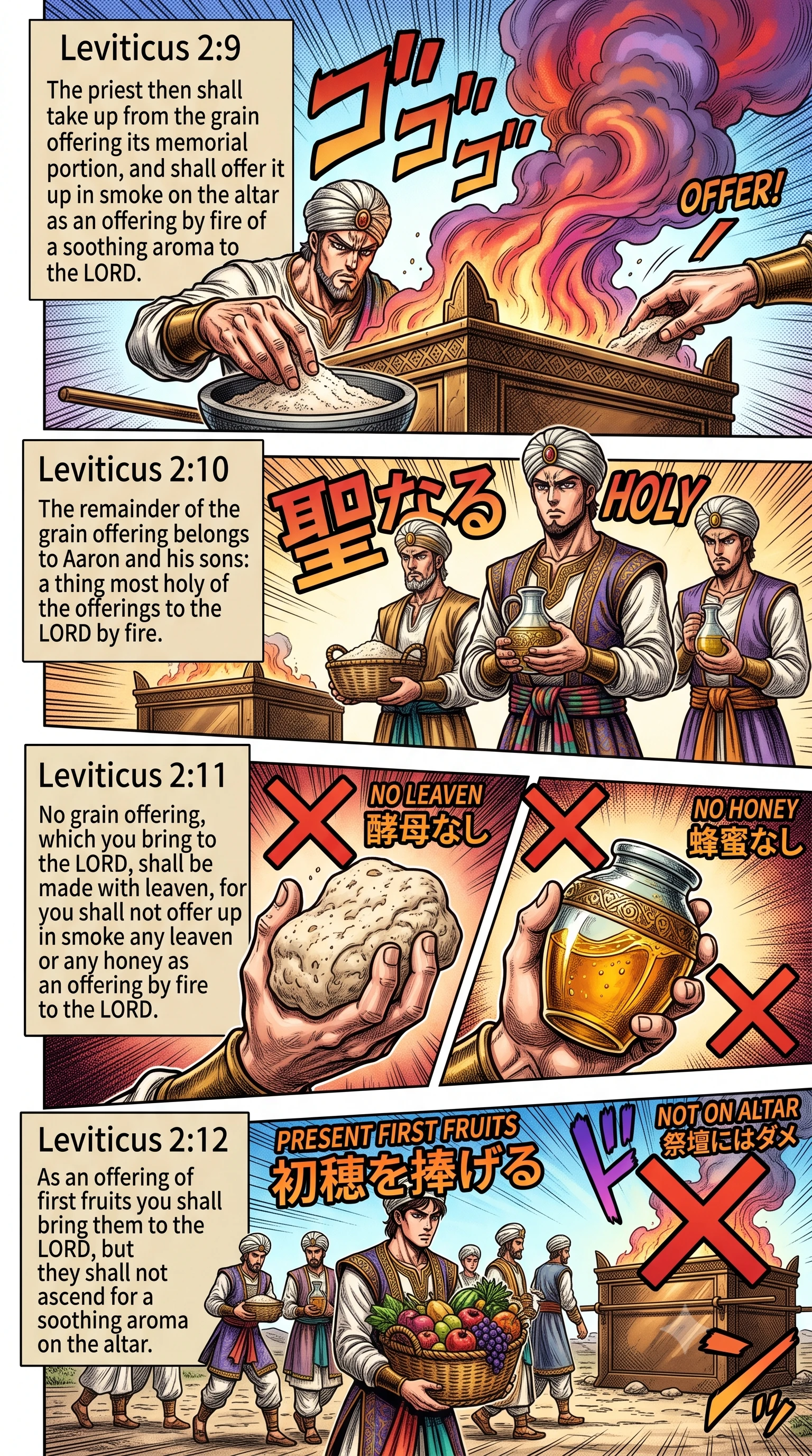 Leviticus 2 illustration: The Memorial Portion and What Is Forbidden