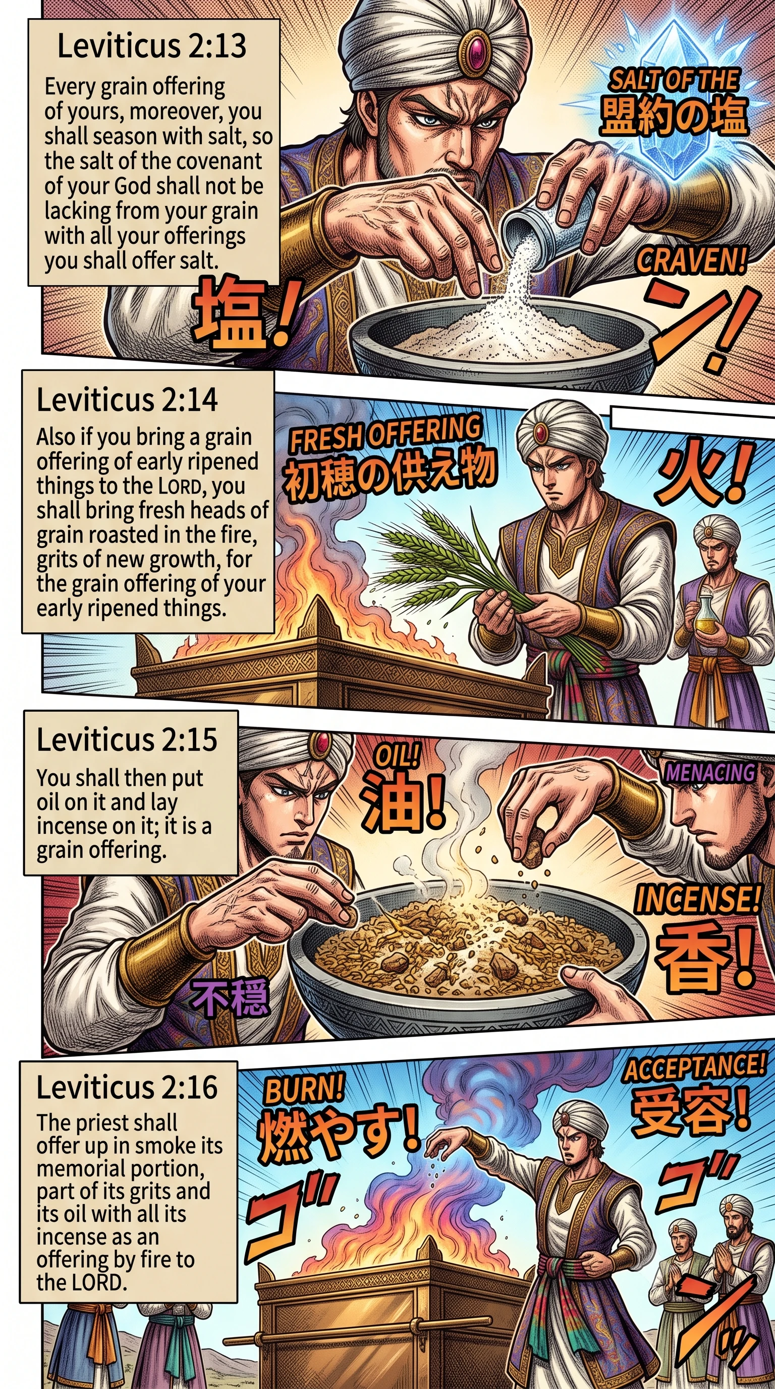 Leviticus 2 illustration: Salt of the Covenant and First Fruits