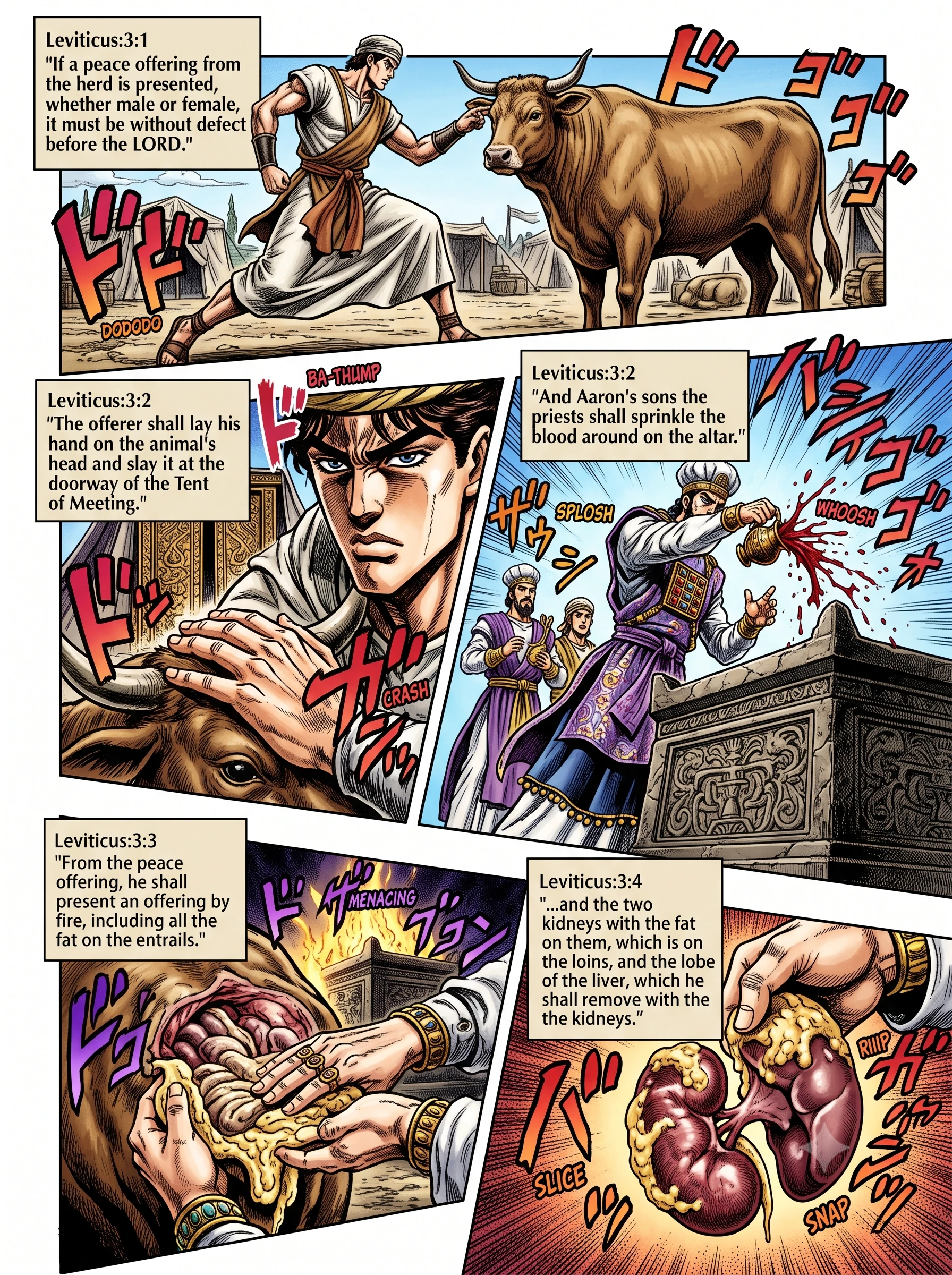 Leviticus 3 illustration: A Peace Offering from the Herd