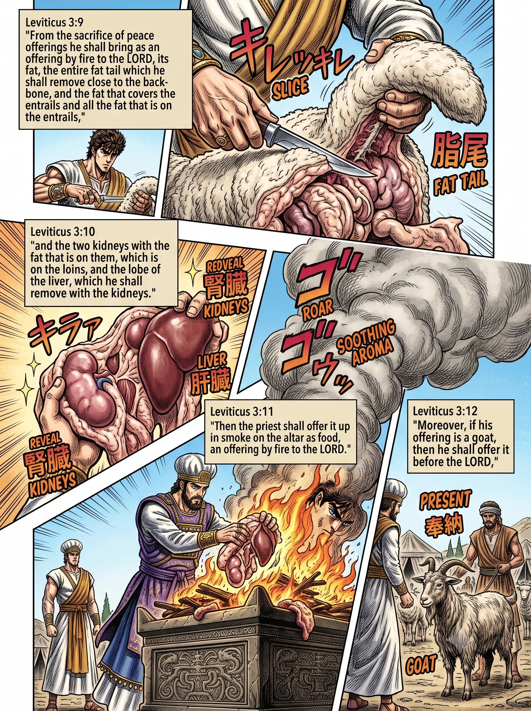 Leviticus 3 illustration: The Fat Tail, Kidneys, and Liver