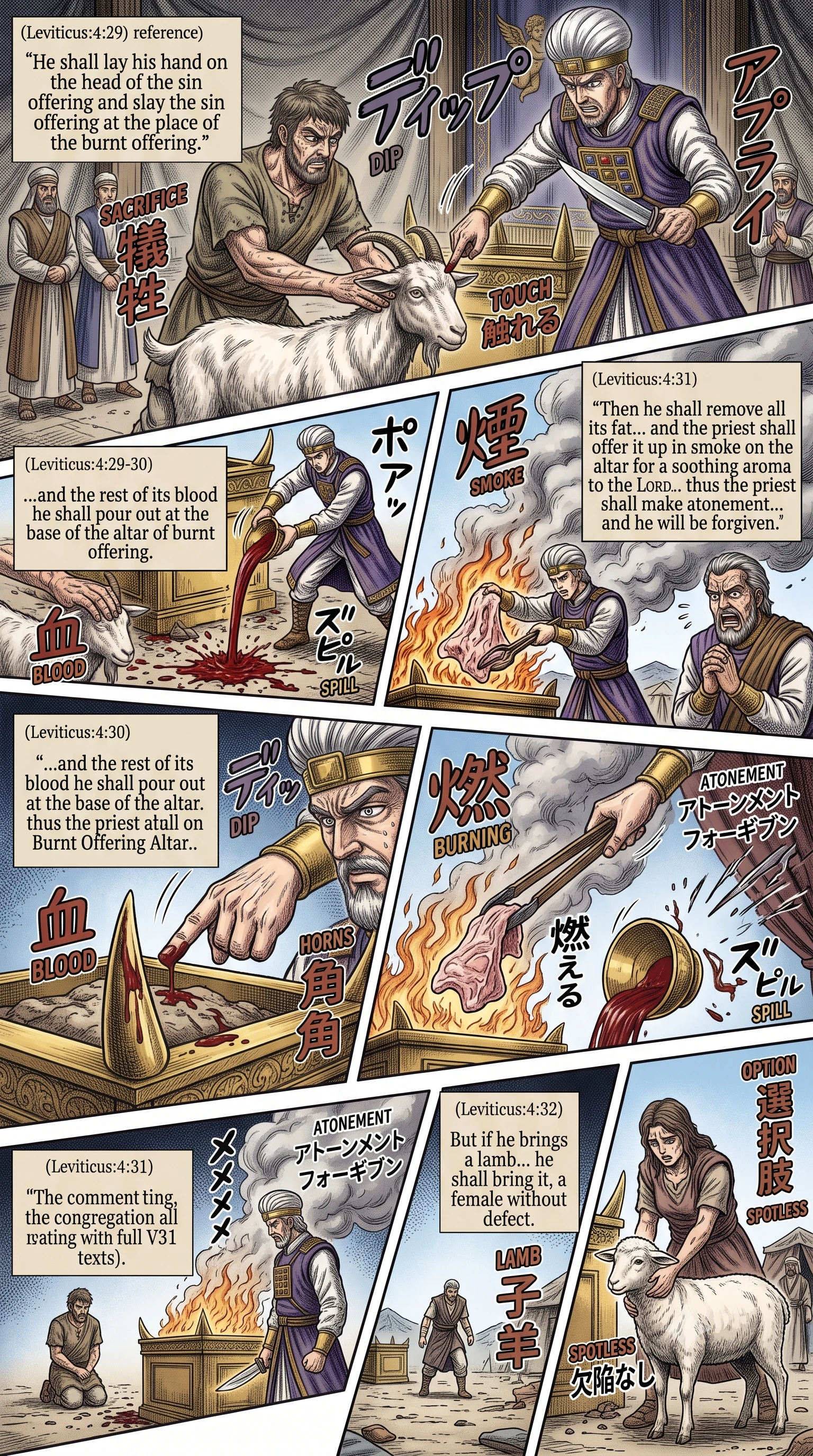 Leviticus 4 illustration: A Common Person's Sin Offering